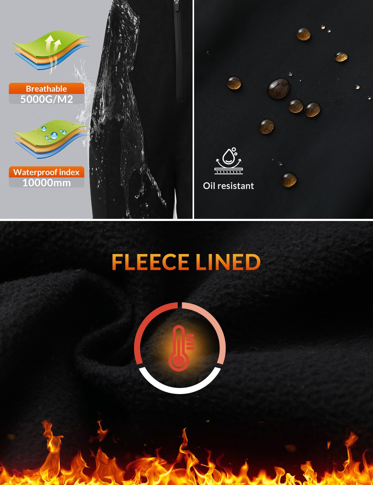 Baleaf Women's Waterproof Insulated Snow Bibs - Winter Ski Pants for Snowboarding & Cold Weather - Warm Snow Suit for Outdoor Activities