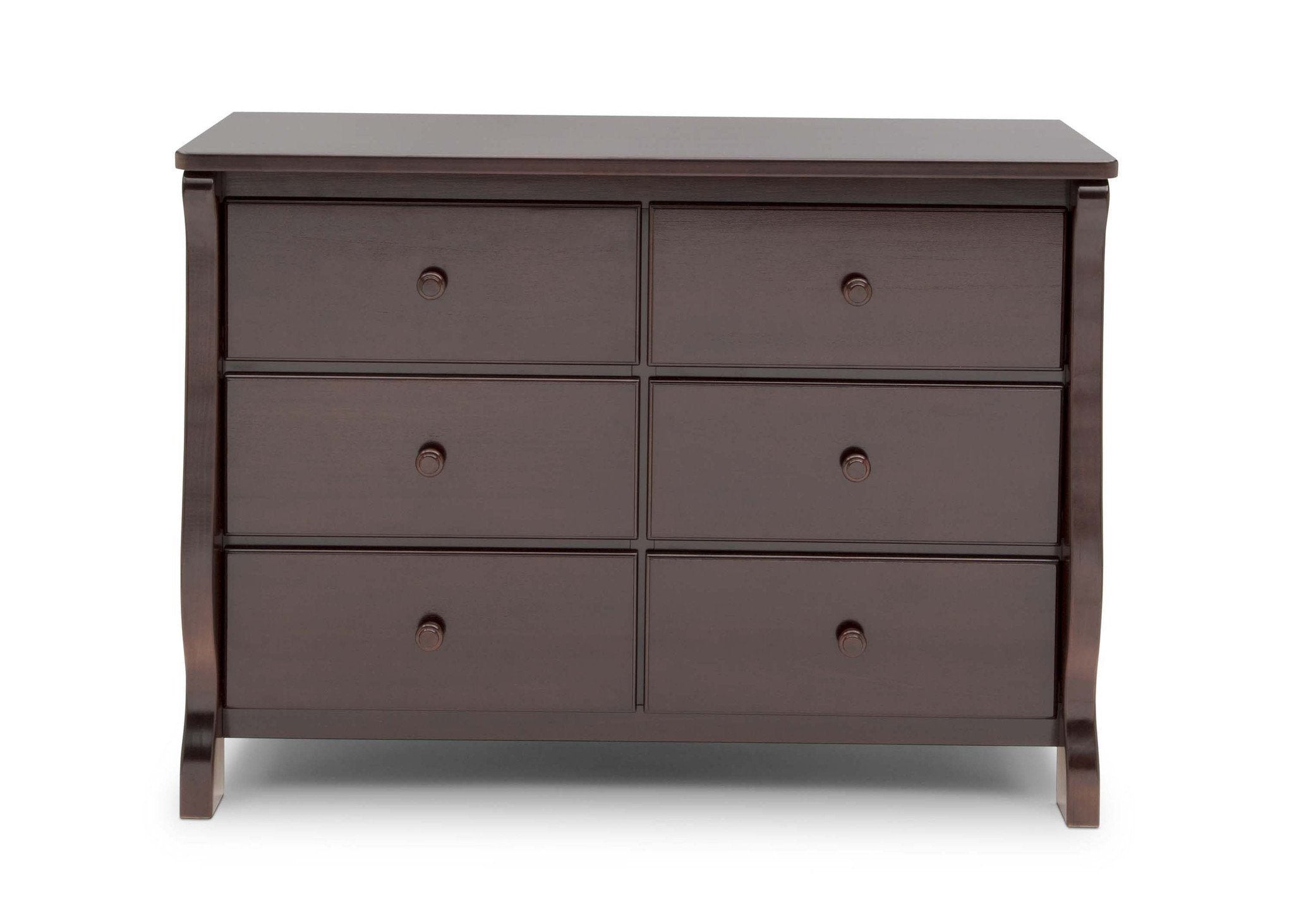 Elegant Canton Eclipse Dresser - Modern Wooden Bedroom Dresser with 6 Drawers, Vintage Style Storage for Bedroom, Living Room, and Office Organization