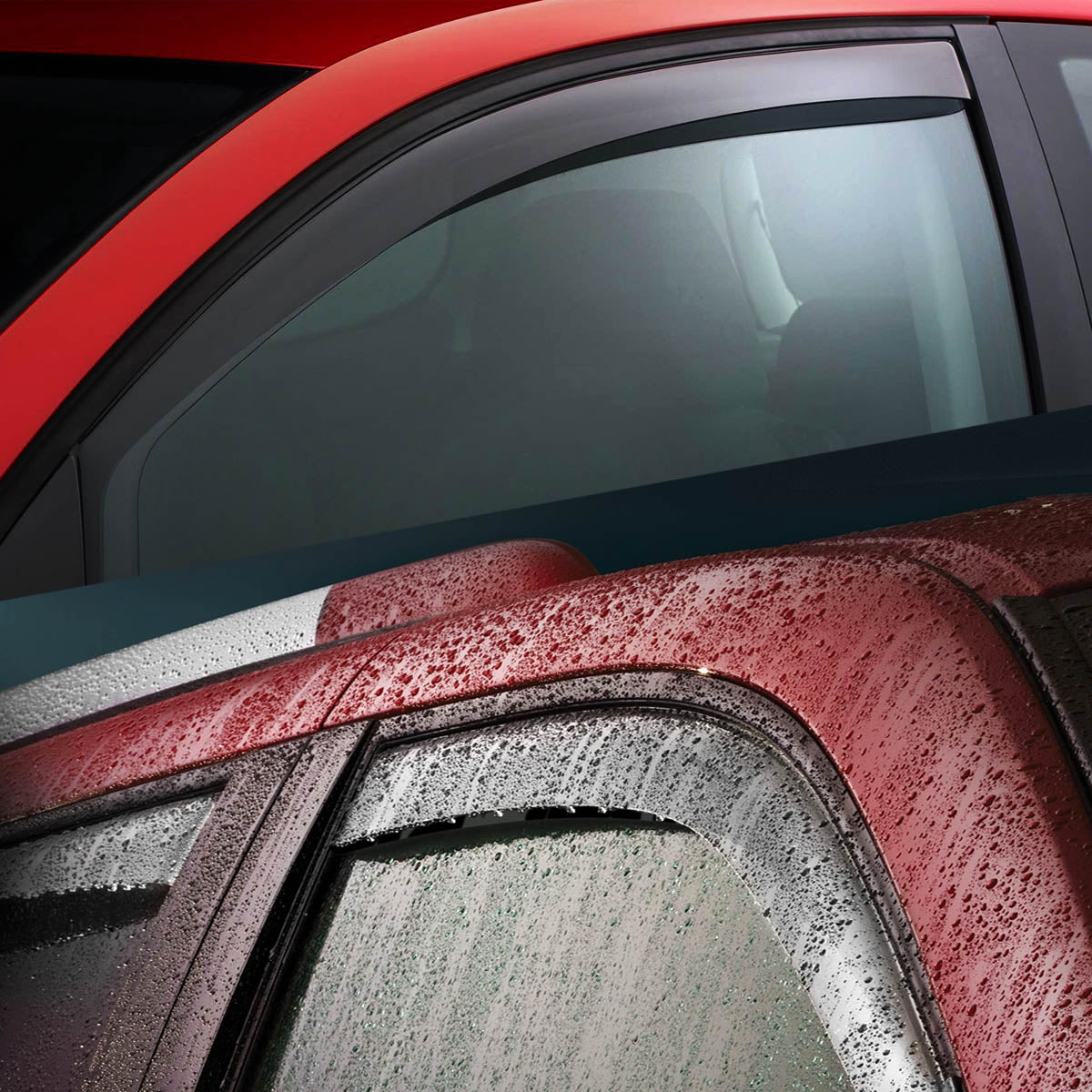 07-12 Nissan Sentra Window Visors | Rain Guards | Side Window Deflectors | Smoke Tint | Easy Tape-On Installation | Perfect for Rain Protection & UV Shade While Driving