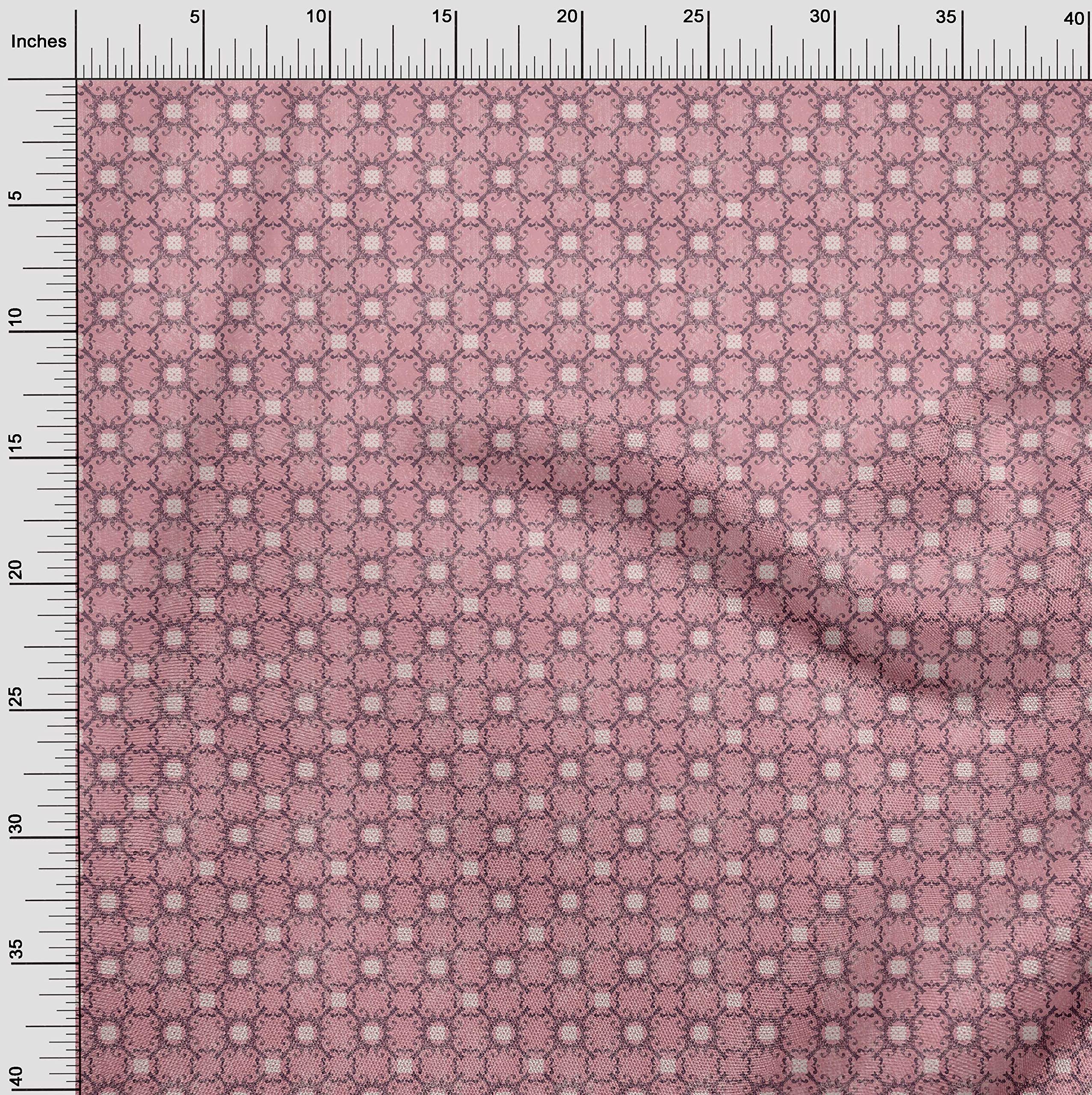 Premium Cotton Silk Blend Pink Fabric - 42 Inch Wide for Asian Traditional Block Dress, DIY Sewing & Home Decor Projects | Soft, Durable & Versatile Material by The Yard