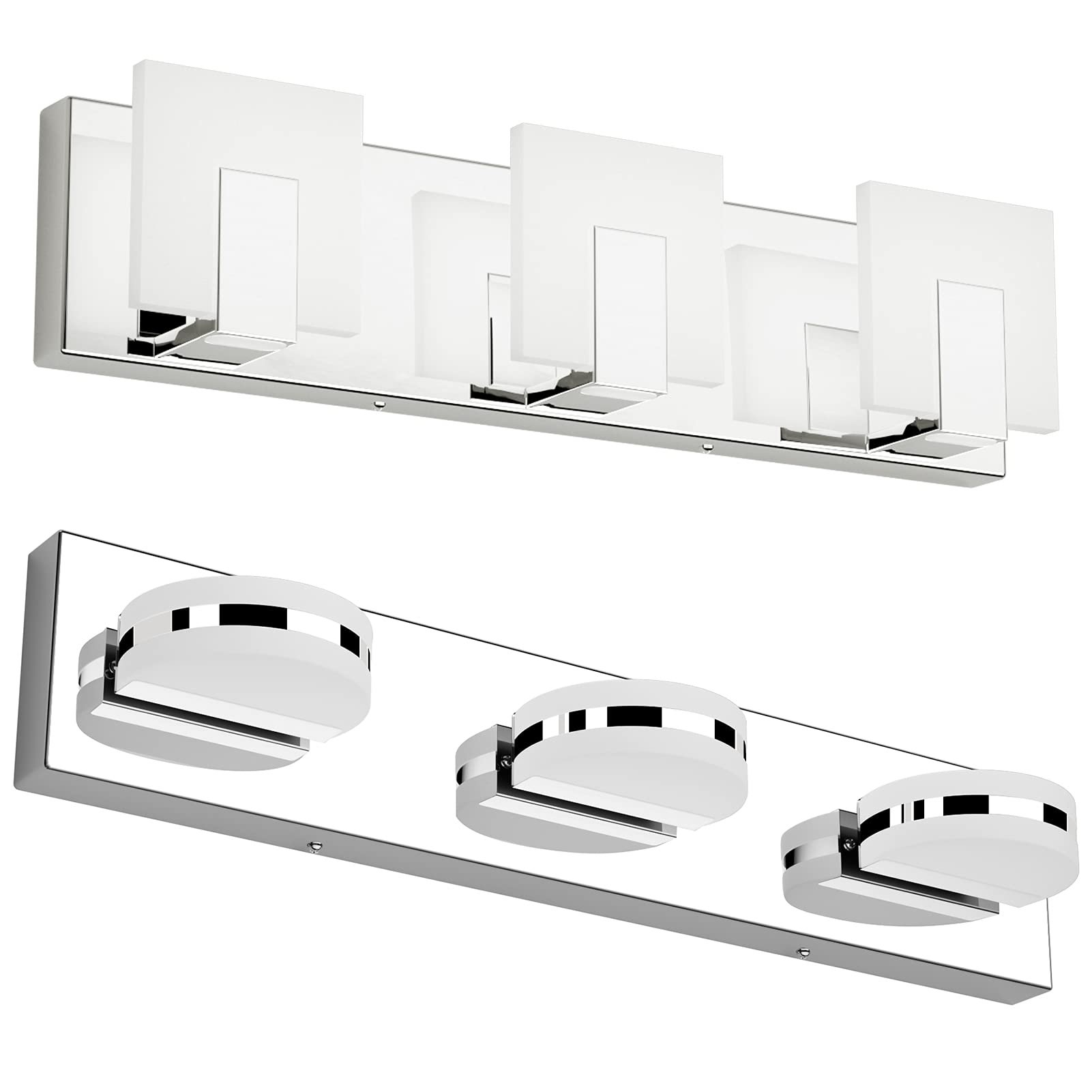 Modern LED Vanity Light for Bathroom - Frosted White Acrylic Up/Down Wall Light Fixture - Perfect for Mirror Lighting & Bathroom Decor