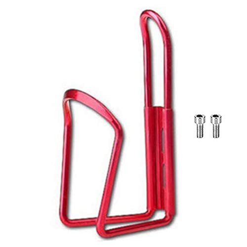 Luchike Aluminum Alloy Bike Water Bottle Holder - MTB Bicycle Drink Cage for Mountain & Road Bikes - Secure Cup Rack Accessory for Cycling, Hiking & Commuting (Red)