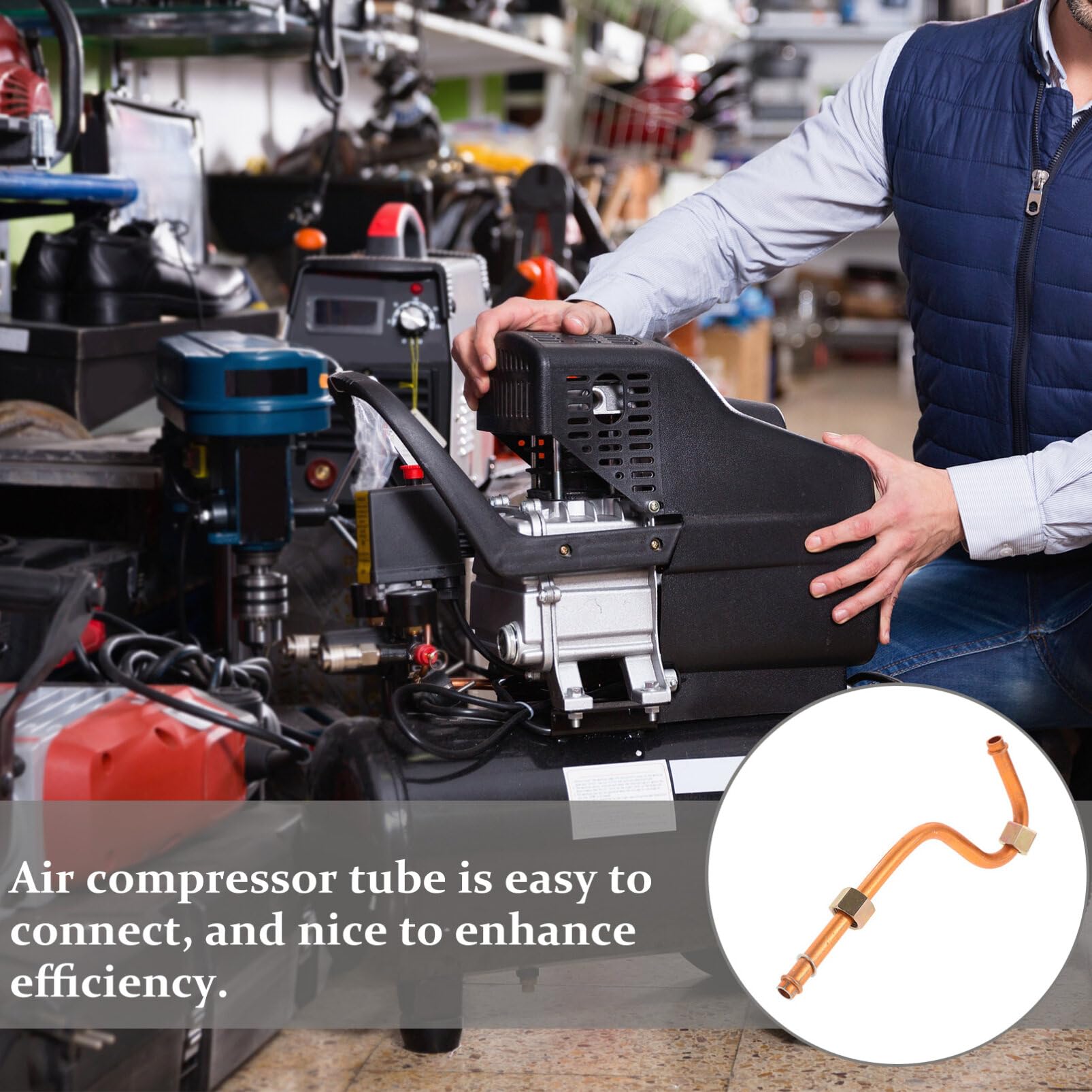 High-Quality Aluminum Air Compressor Replacement Exhaust Tube - Durable Spare Part for Air Compressors | Perfect for Industrial, Automotive & Home Workshop Use