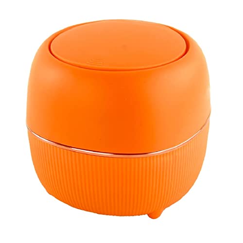 Acecharming 5L Mini Table Trash Can with Lid - Small Plastic Waste Bin for Cotton Rounds, Makeup Sponges & Tissues - Perfect for Office Desk, Bathroom & Vanity Organization