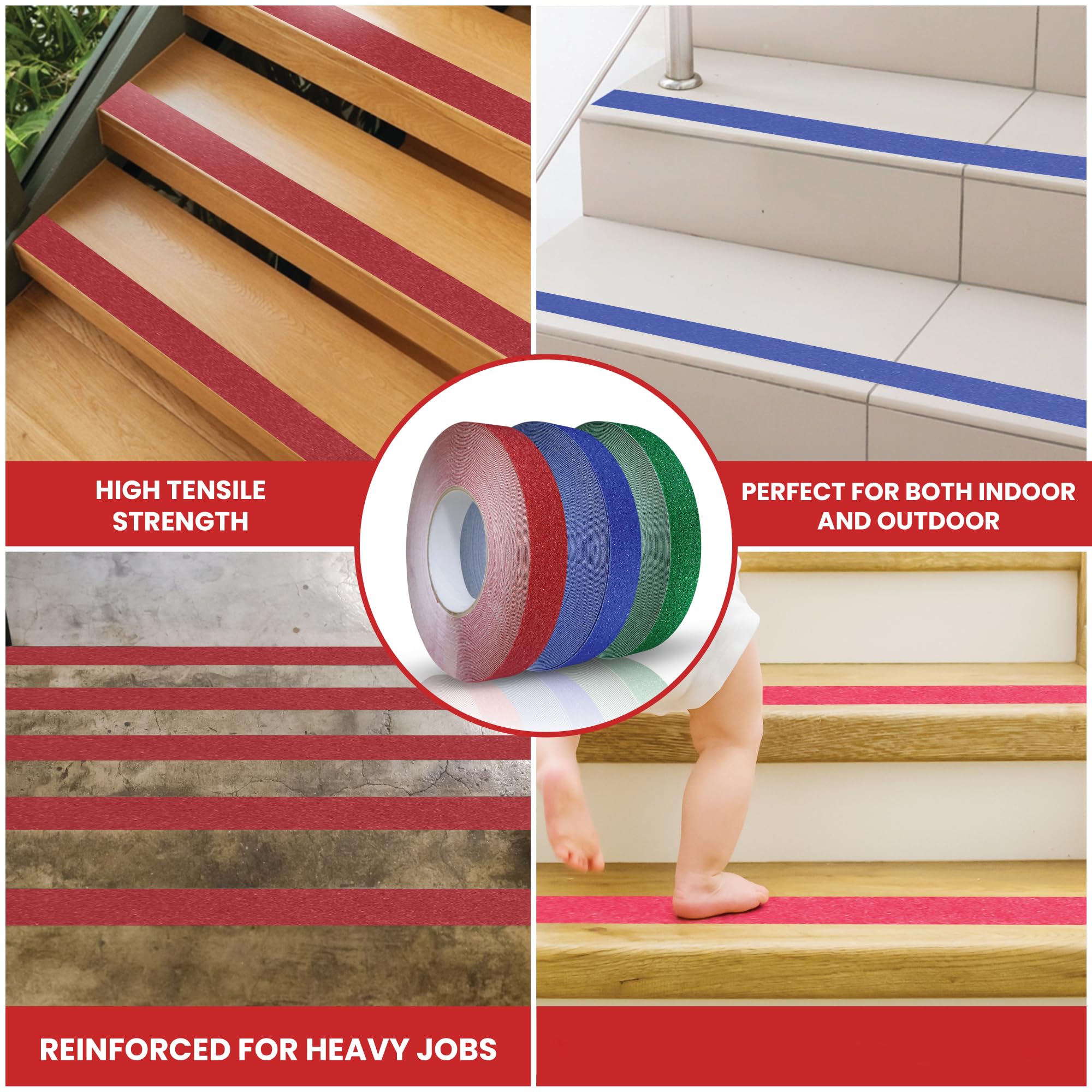 GGR Supplies T.R.U. NST-20 Non-Skid Safety Tape - 60 Grit Anti-Slip Traction Tape, 6