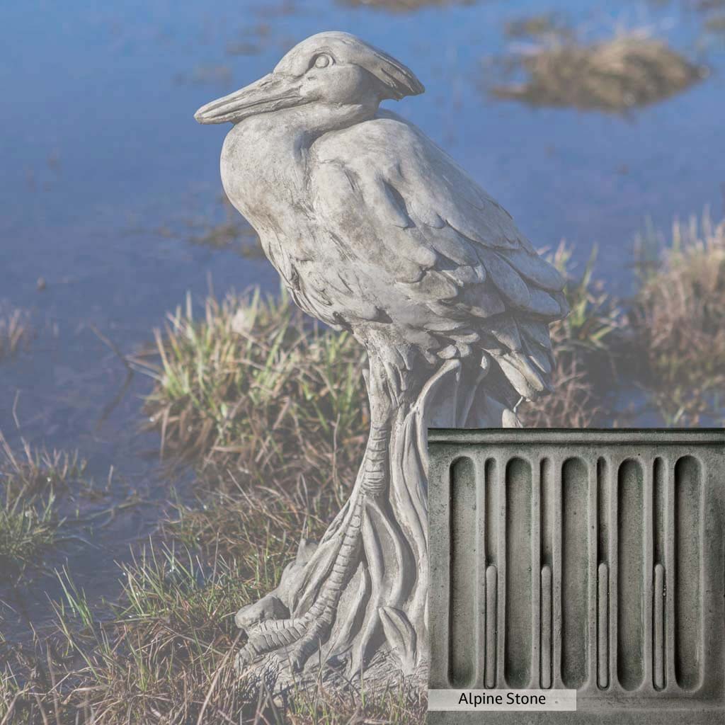 Campania International Egret Statue - Elegant Garden Decor, Outdoor Bird Sculpture for Patio, Lawn & Poolside | Perfect for Home & Landscape Decoration