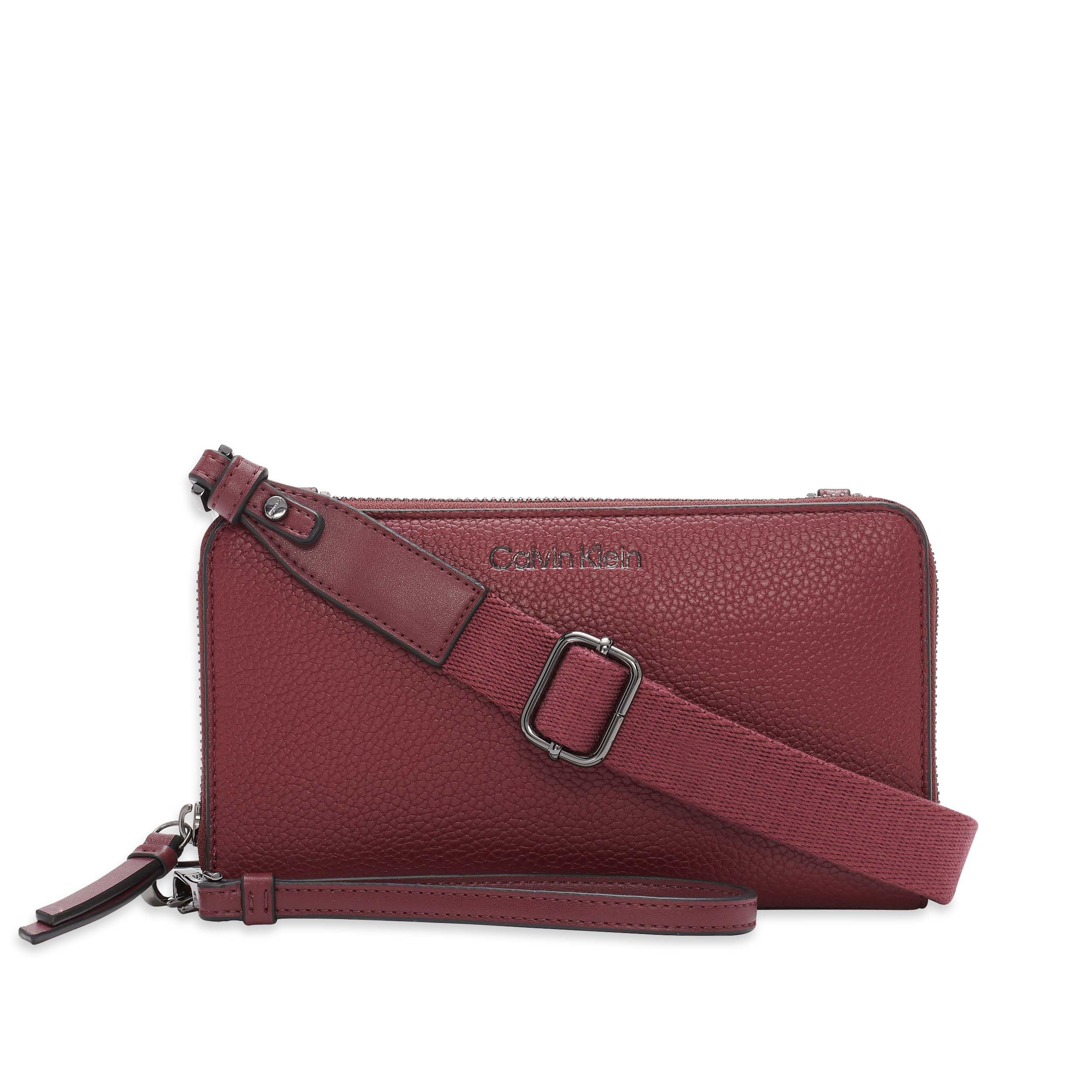 Calvin Klein Marble Print Crossbody Wallet with Detachable Strap - Stylish & Functional Organizer for Cards, Cash & Essentials | Perfect for Travel, Shopping & Everyday Use
