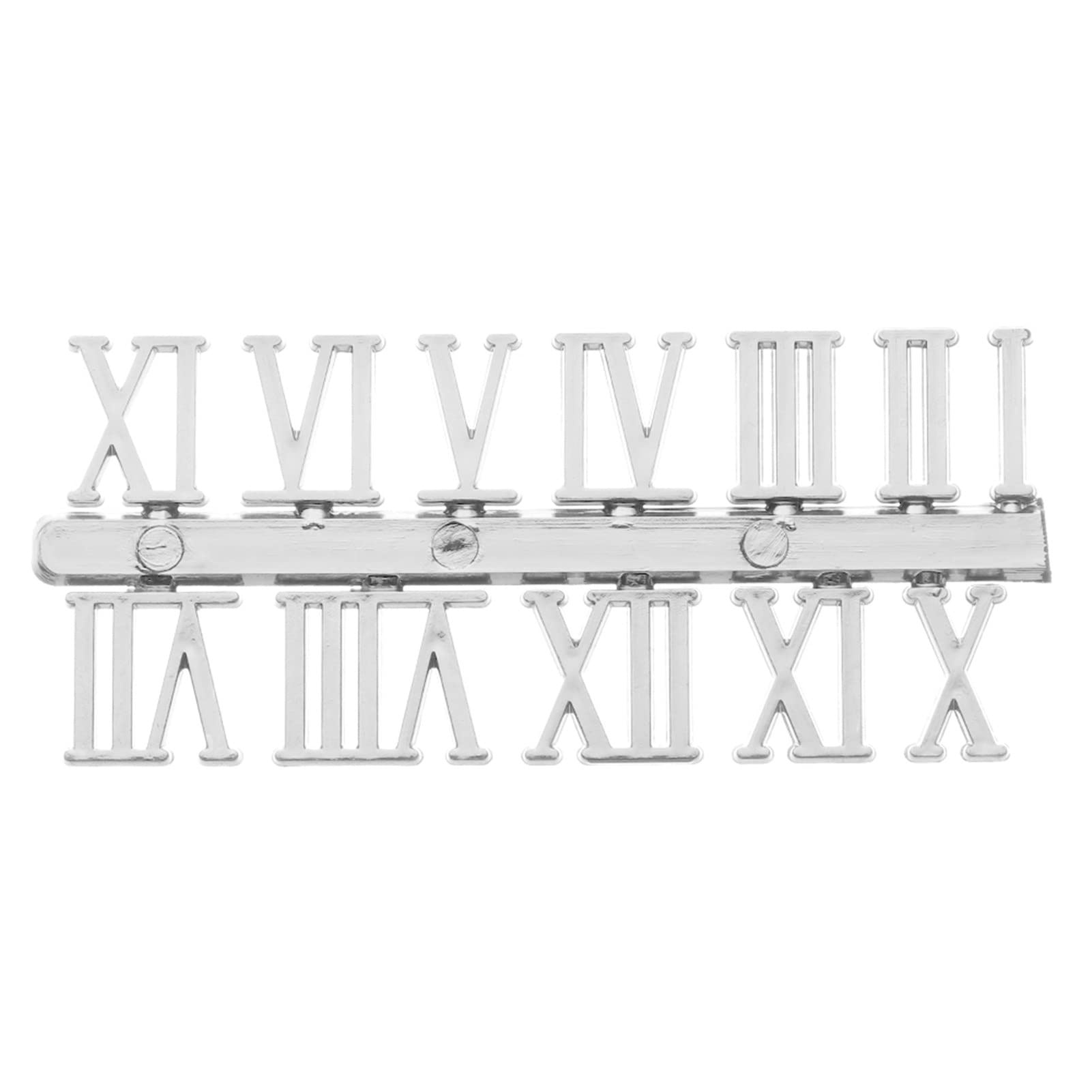 12-Piece Quartz Clock Roman Numeral Set - Glossy Plastic Replacement Numbers for Home Clocks | DIY Clock Repair & Vintage Home Decor (Living Room, Bedroom, Office)