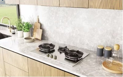 Electrolux EHG8351SCP 32-Inch Built-In Gas Hob with 3 Cooking Zones - UltimateTaste 500 Series for Professional Home Cooking | Perfect for Kitchens, Restaurants & Outdoor Catering