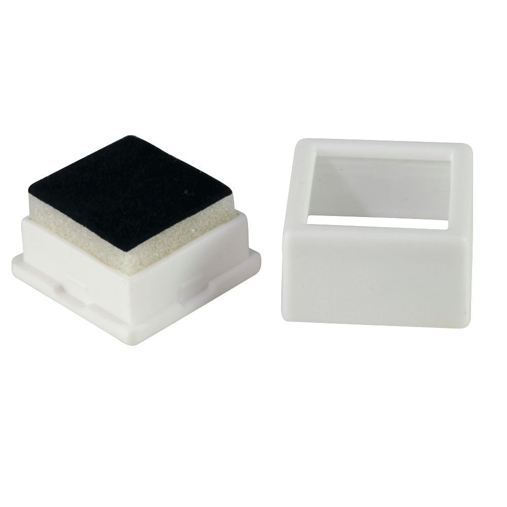 100 Clear Glass-Top Square Gem Jars - White Jewelry Display Containers for Rings, Earrings & Small Accessories - Perfect for Craft Shows, Boutique Displays & Home Organization