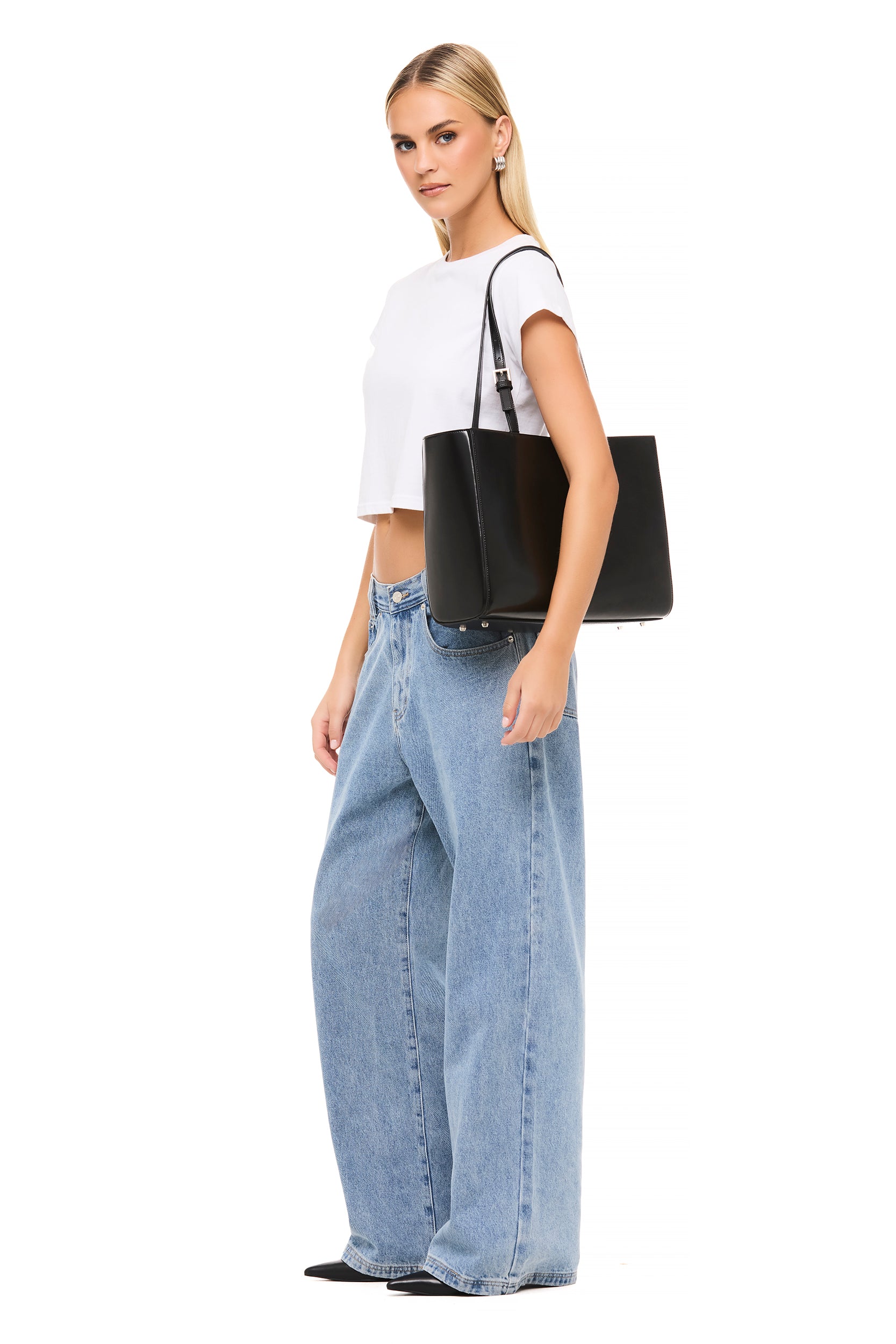 THE REYES BLACK TOTE - Stylish & Durable Women's Shoulder Bag for Work, Travel & Everyday Use | Premium Vegan Leather Handbag