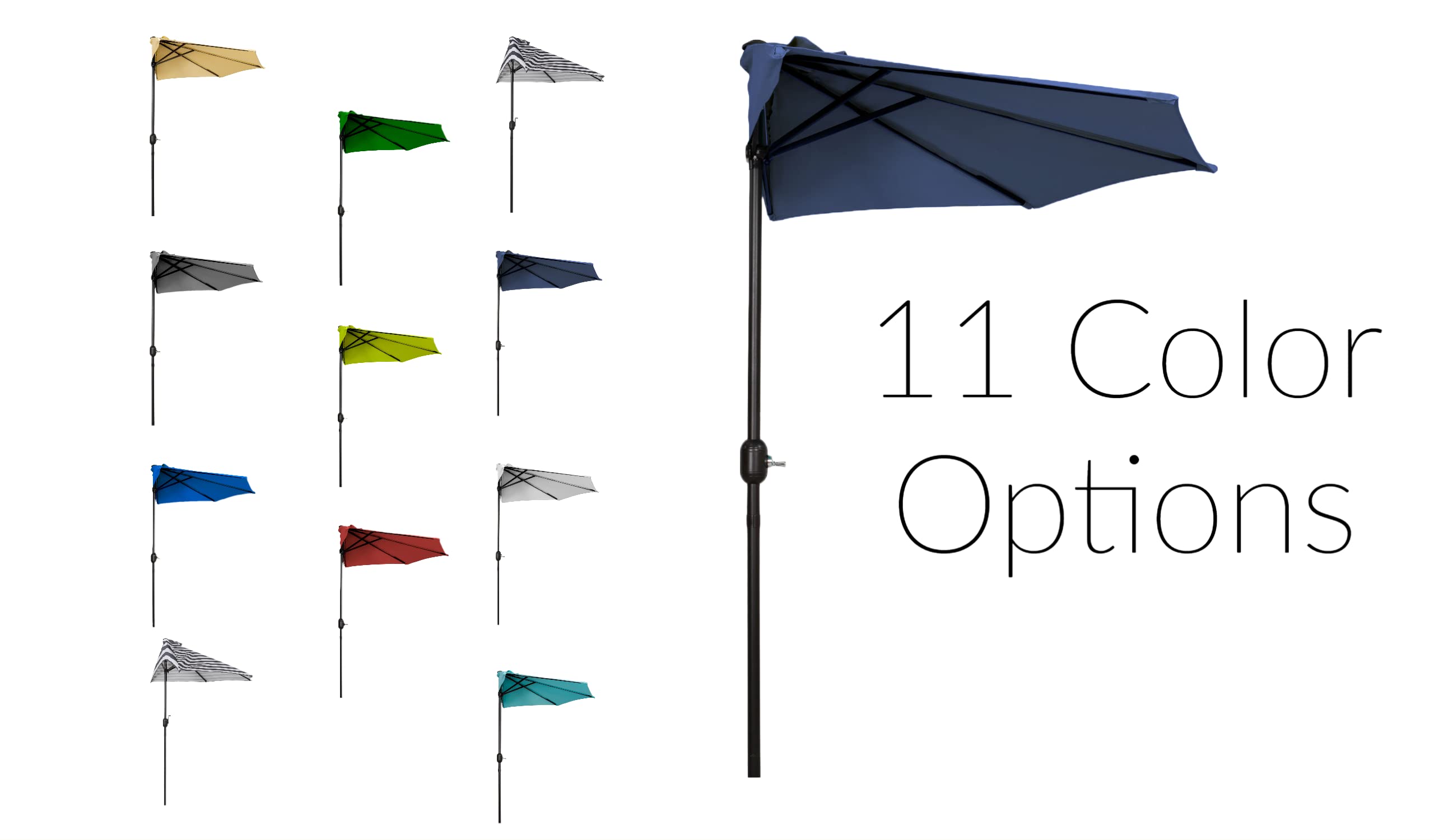 9 Ft Patio Umbrella for Outdoor - Heavy Duty Market Umbrella with Crank Lift, UV Protection - Perfect for Backyard, Garden, Poolside, and Balcony Use