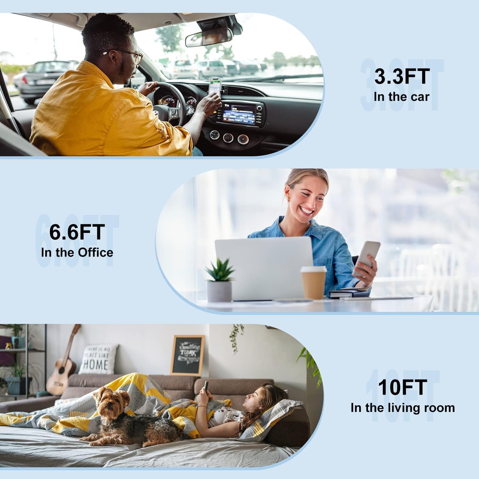 3-Pack [3.3FT+6.6FT+10FT] 60W Fast Charging USB C to USB C Cable - Compatible with iPhone 16/15 Pro/Pro Max, Galaxy S24/S23, iPad Pro/Air & MacBook Pro/Air | Durable Nylon Braided for Home, Office & Travel Charging