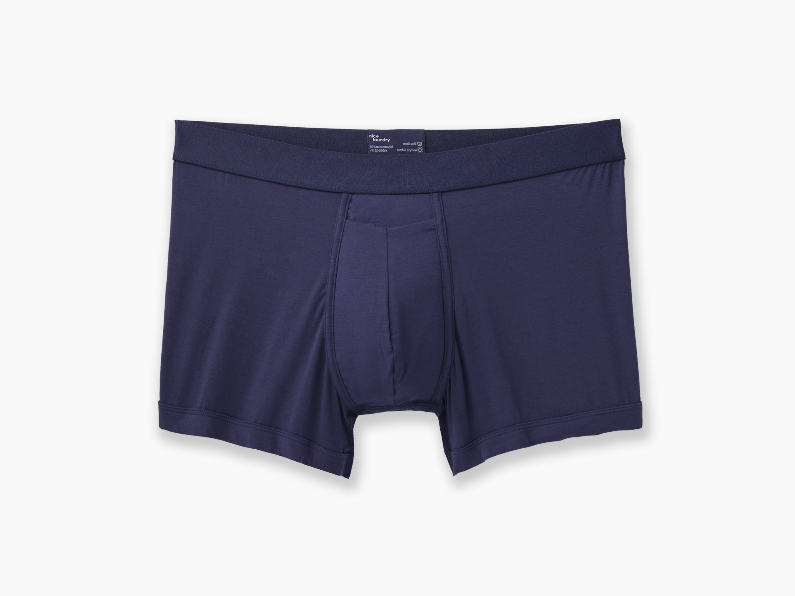 Men's Comfortable Boxer Briefs - Navy Blue Cotton Underwear for Daily Wear & Active Lifestyles