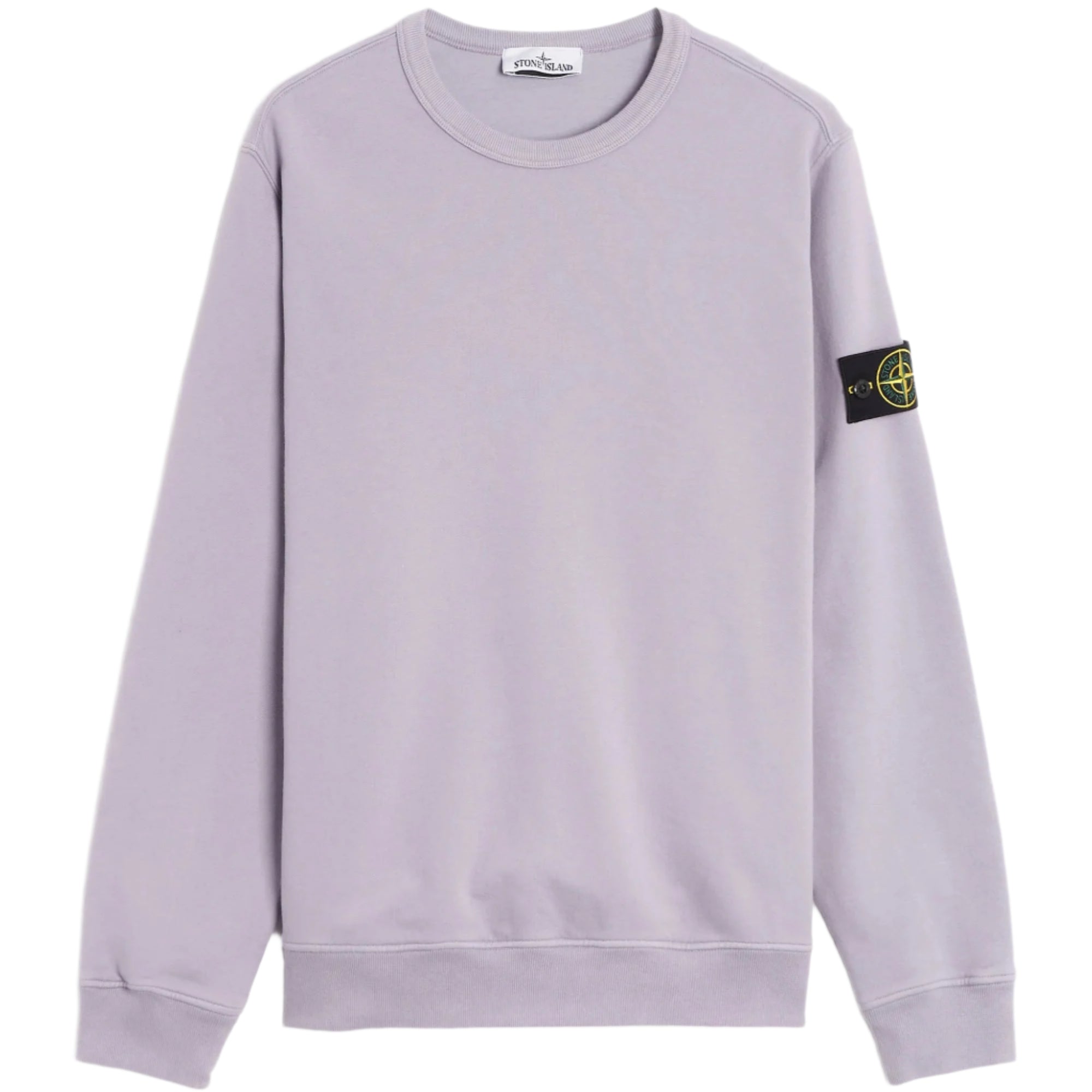 Stone Island Garment Dyed Sweatshirt for Men | Premium Cotton Crewneck Pullover | Casual Streetwear & Outdoor Activities