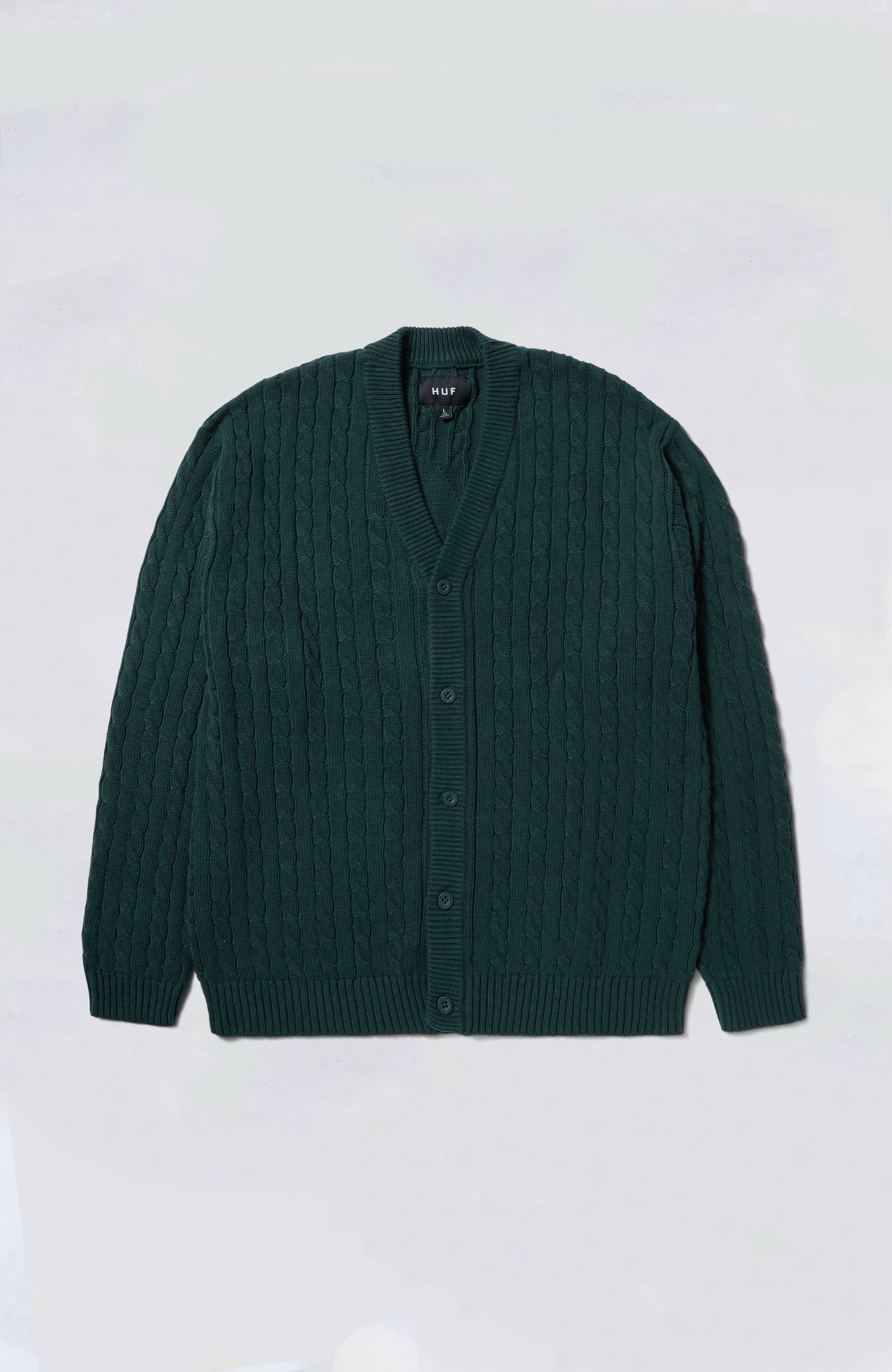 HUF TT Jacquard Cardigan for Men - Stylish Knit Sweater with Vintage Pattern - Perfect for Casual Wear, Street Style & Fall Layering