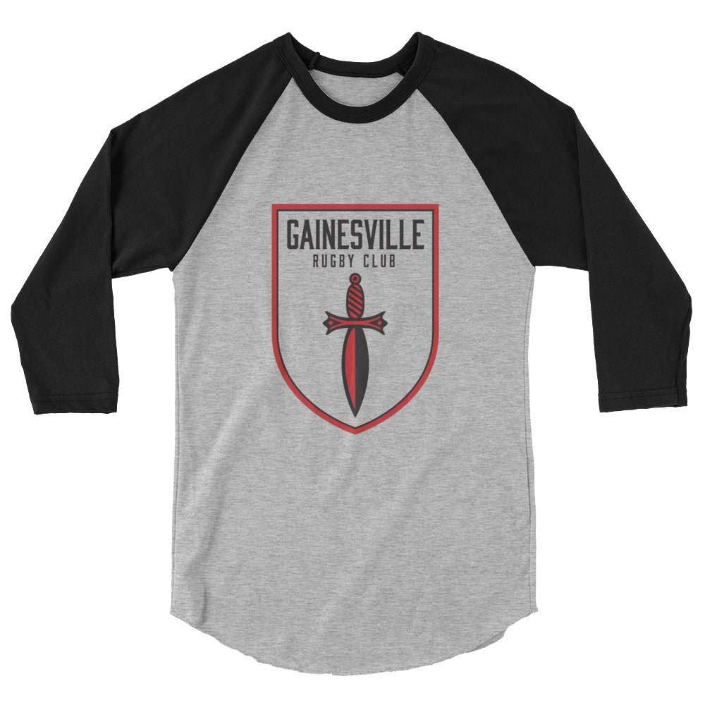 Gainesville Spartans RFC Raglan 3/4 Sleeve T-Shirt - Comfortable Rugby Fan Apparel for Game Day & Casual Wear