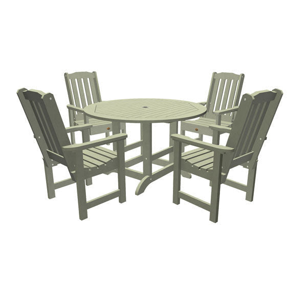 Springville 5-Piece Round Outdoor Dining Set - Patio Furniture for Garden, Backyard, and Poolside Gatherings