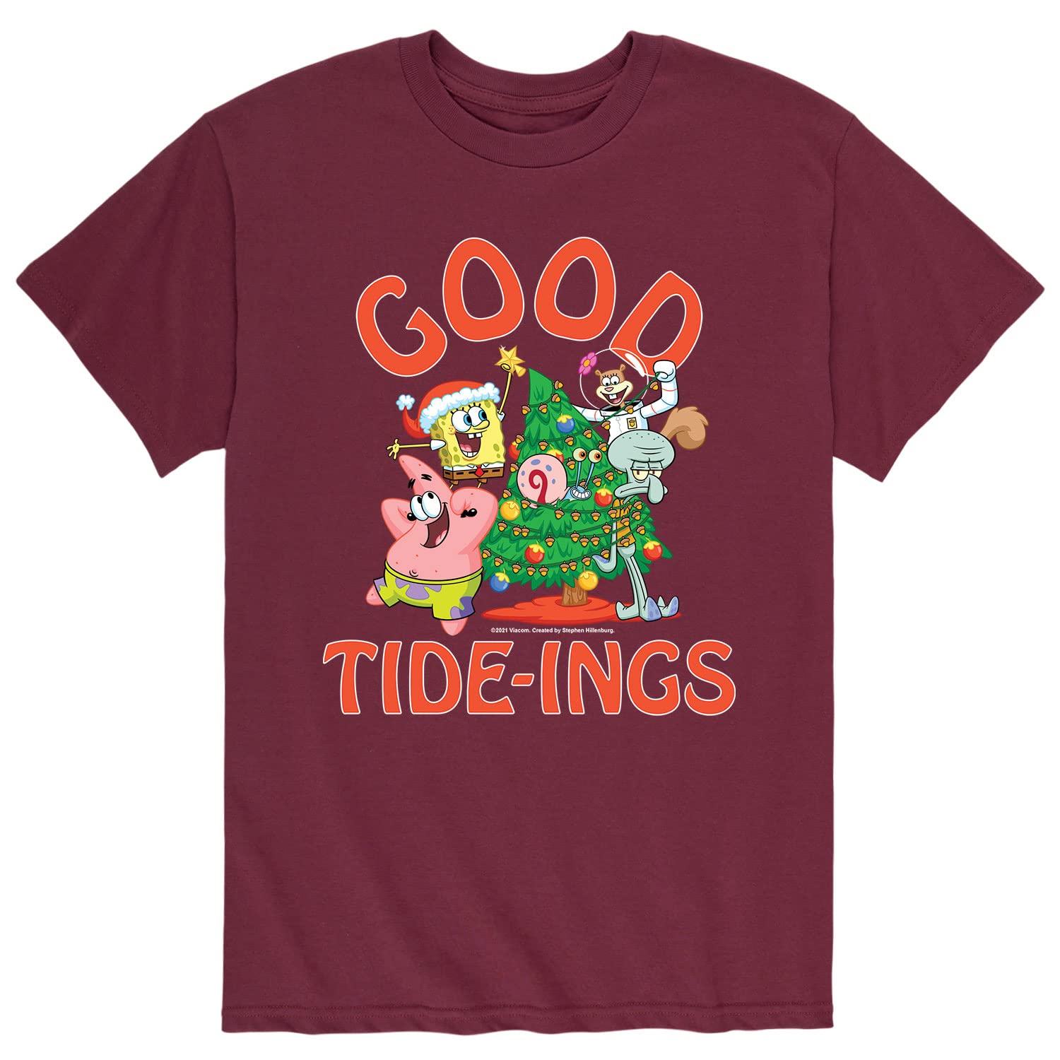 Spongebob Squarepants Christmas & Hanukkah Men's Short Sleeve T-Shirt - Funny Holiday Graphic Tee for Fans - Perfect Gift for Christmas Parties & Festive Celebrations