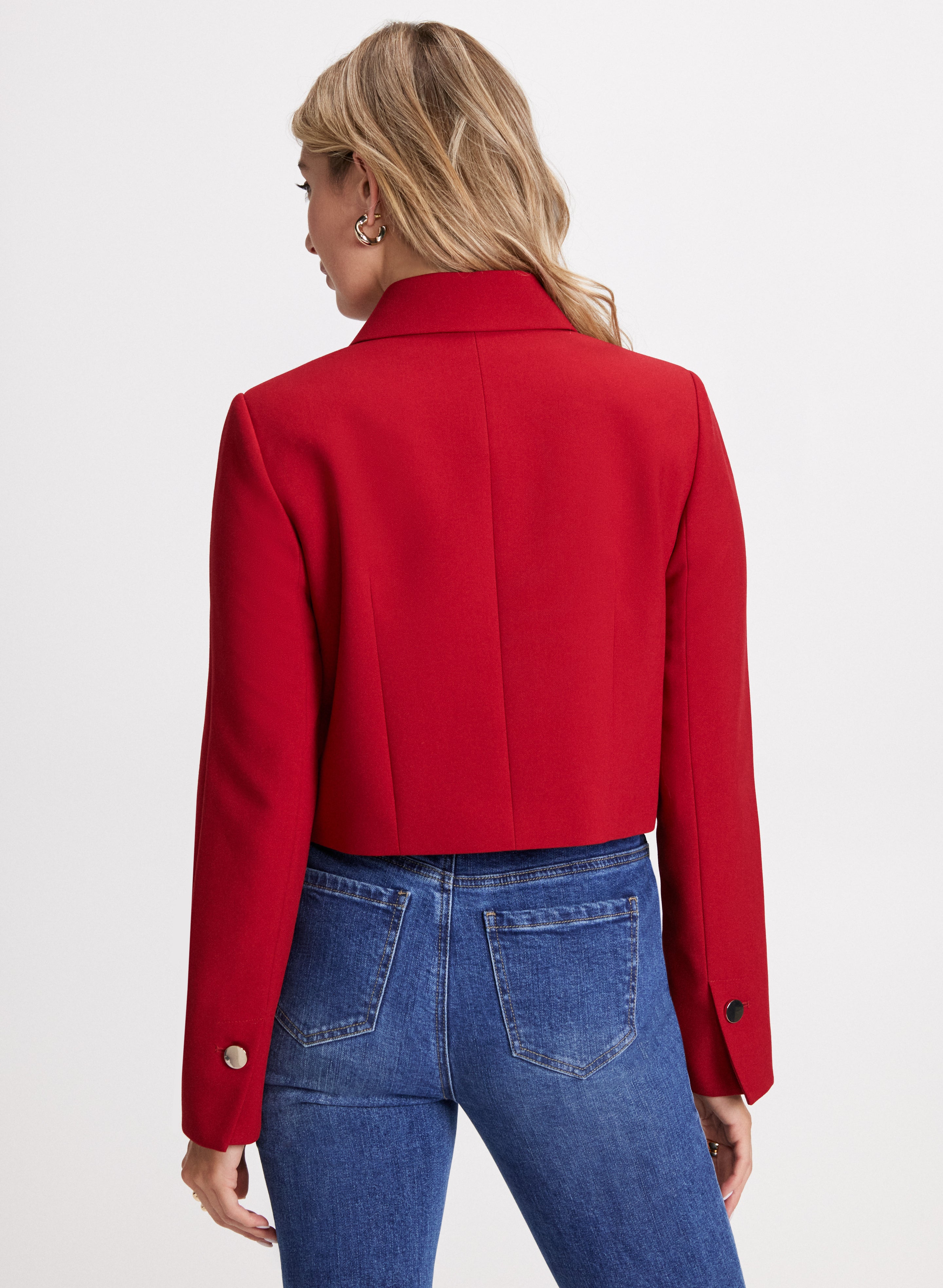 Women's Cropped Button Down Jacket - Stylish Denim Shirt Jacket for Spring & Fall | Casual Outfit Essential for Streetwear & Layering