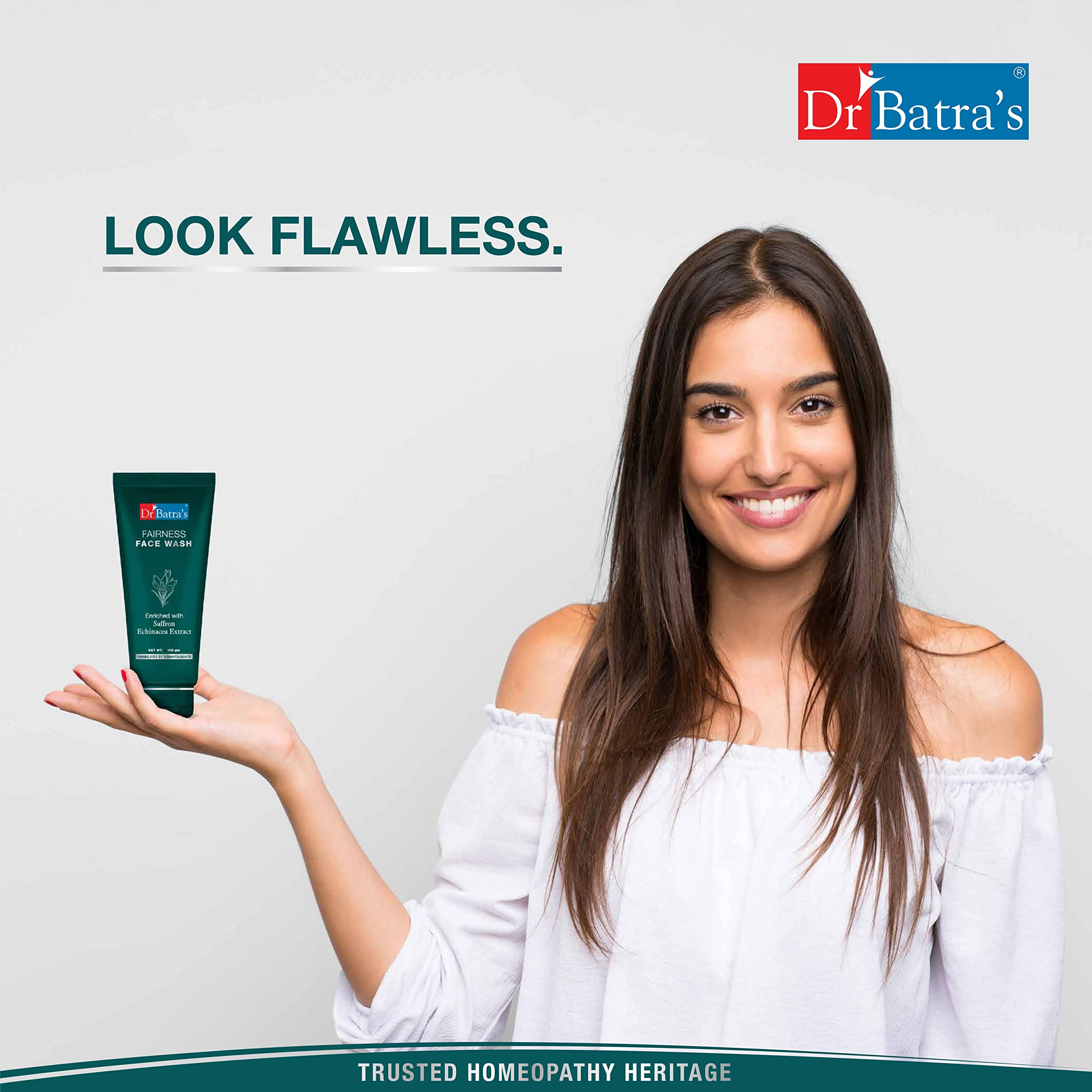 Dr. Batra's Fairness Face Wash with Echinacea & Saffron Extract - Brightening & Rejuvenating Face Wash for Natural Glow, Reduces UV Damage & Promotes Healthy Skin (100g) - Perfect for Daily Skincare Routine & Sun Protection