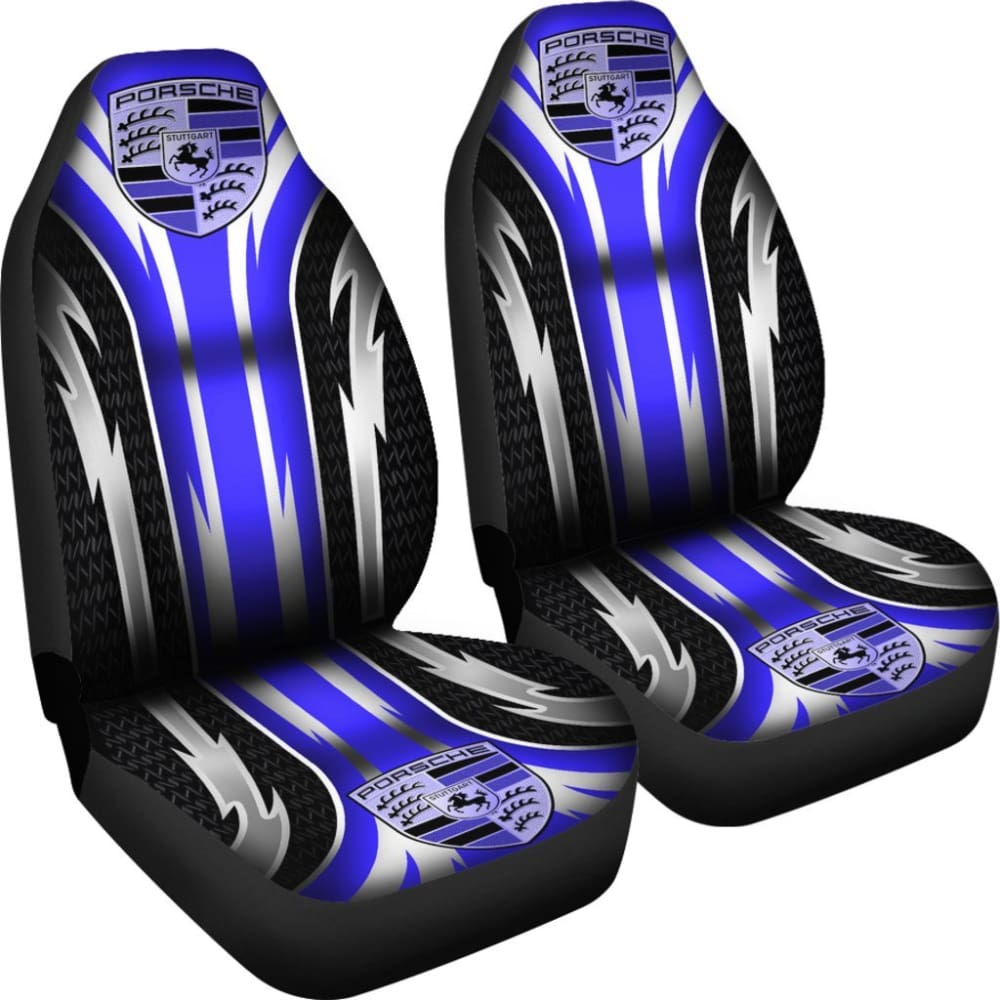 Premium 2-Piece Front Porsche Seat Covers - Blue (Part #144627) | Universal Fit for Porsche Models | Car Interior Protection & Style Upgrade