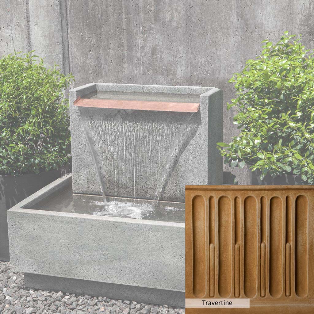 Campania International Falling Water Fountain II - Outdoor Garden Waterfall Feature for Patio, Yard, and Landscape Decor | Relaxing Water Sounds for Backyard Oasis