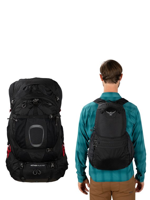Osprey Aether Plus 85 Backpack - Lightweight Hiking Backpack for Men & Women - Large Capacity Travel Backpacking Pack - Perfect for Long-Distance Trekking & Outdoor Adventures