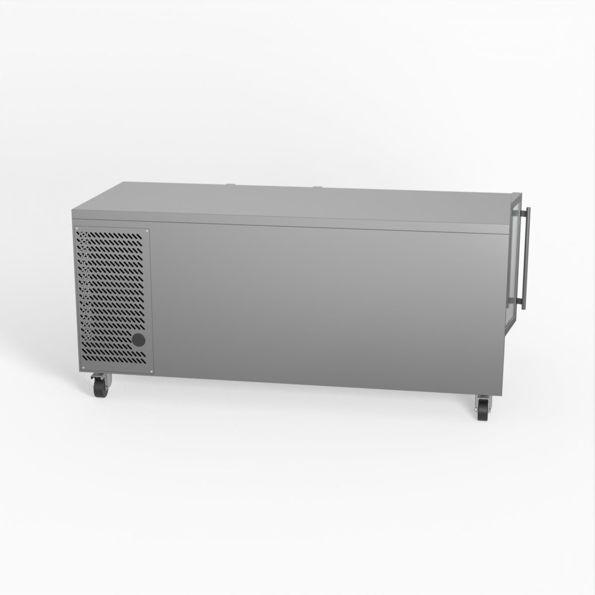 Commercial Glass Door Refrigerator - 3 Door Under Counter Display Fridge with 700mm Depth for Restaurants, Cafes & Retail Stores