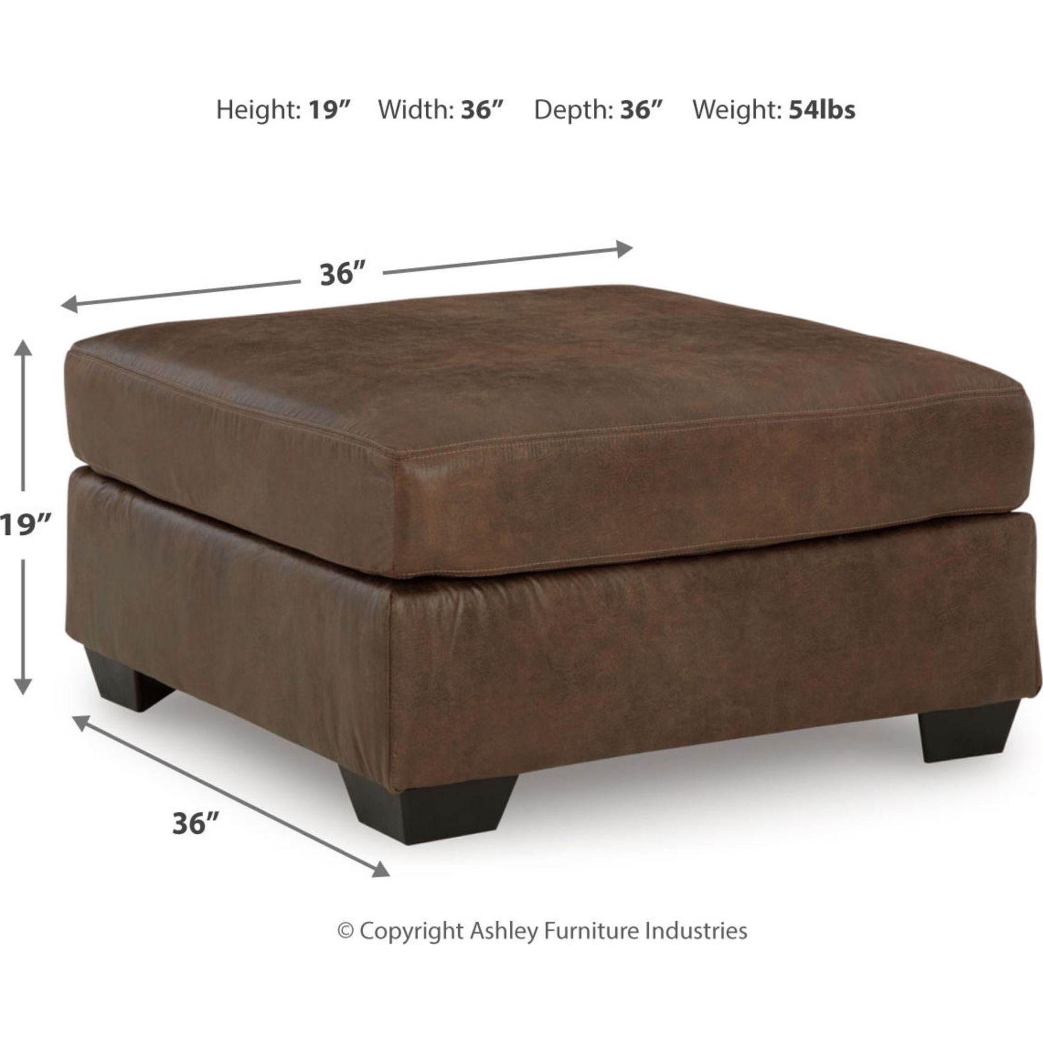 Bladen Oversized Accent Ottoman - Large Round Footstool Pouf with Storage, Perfect for Living Room, Bedroom & Home Decor