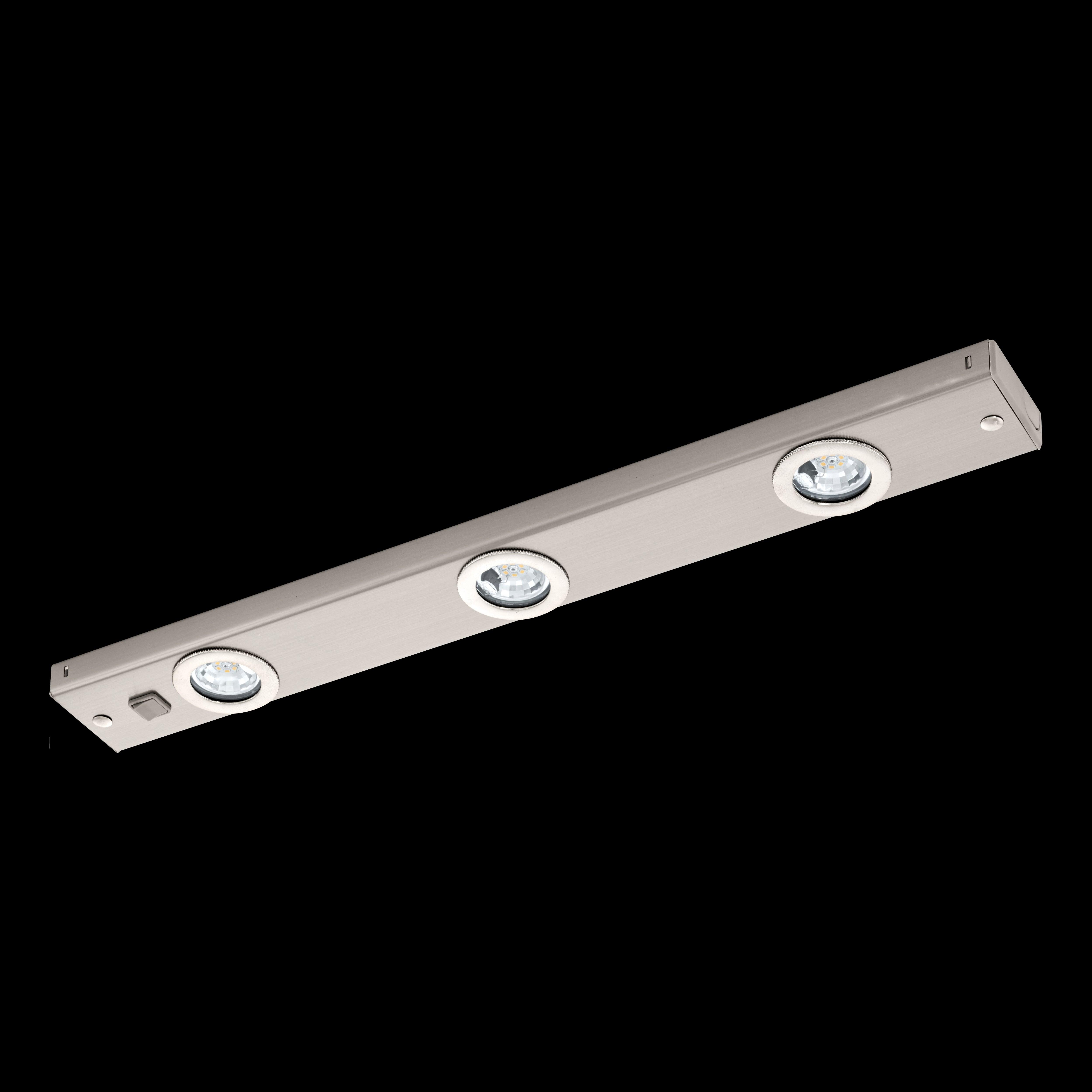 Eglo Kob LED Under Cabinet Lighting 60cm Nickel Finish - Perfect for Kitchen Countertops, Pantries & Workspaces