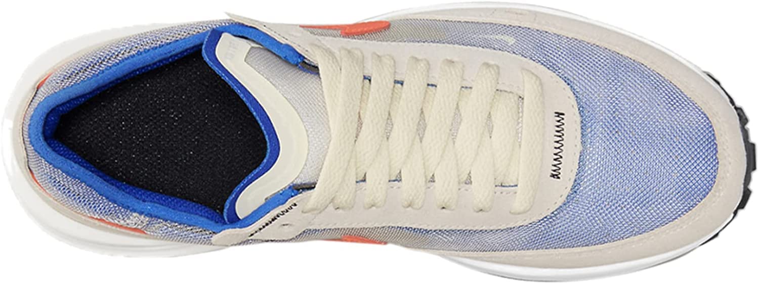 Nike Waffle One Boys Running Shoes - Coconut Milk/Hyper Royal/Bright Crimson - Size 7 Big Kid - Lightweight & Breathable for School, Sports & Everyday Wear