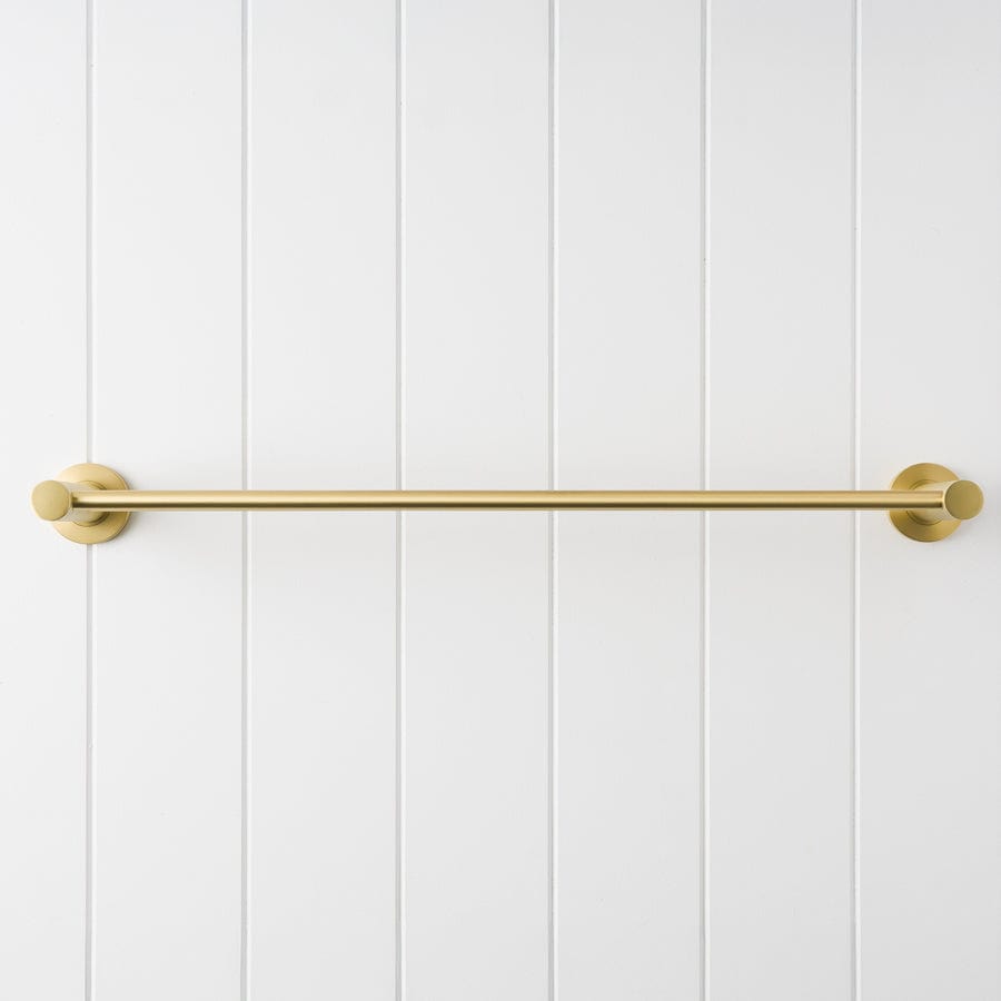 Premium Sydney Double Towel Rail in Brushed Brass - Heavy Duty Bathroom Towel Holder for Spa, Hotel & Home Decor