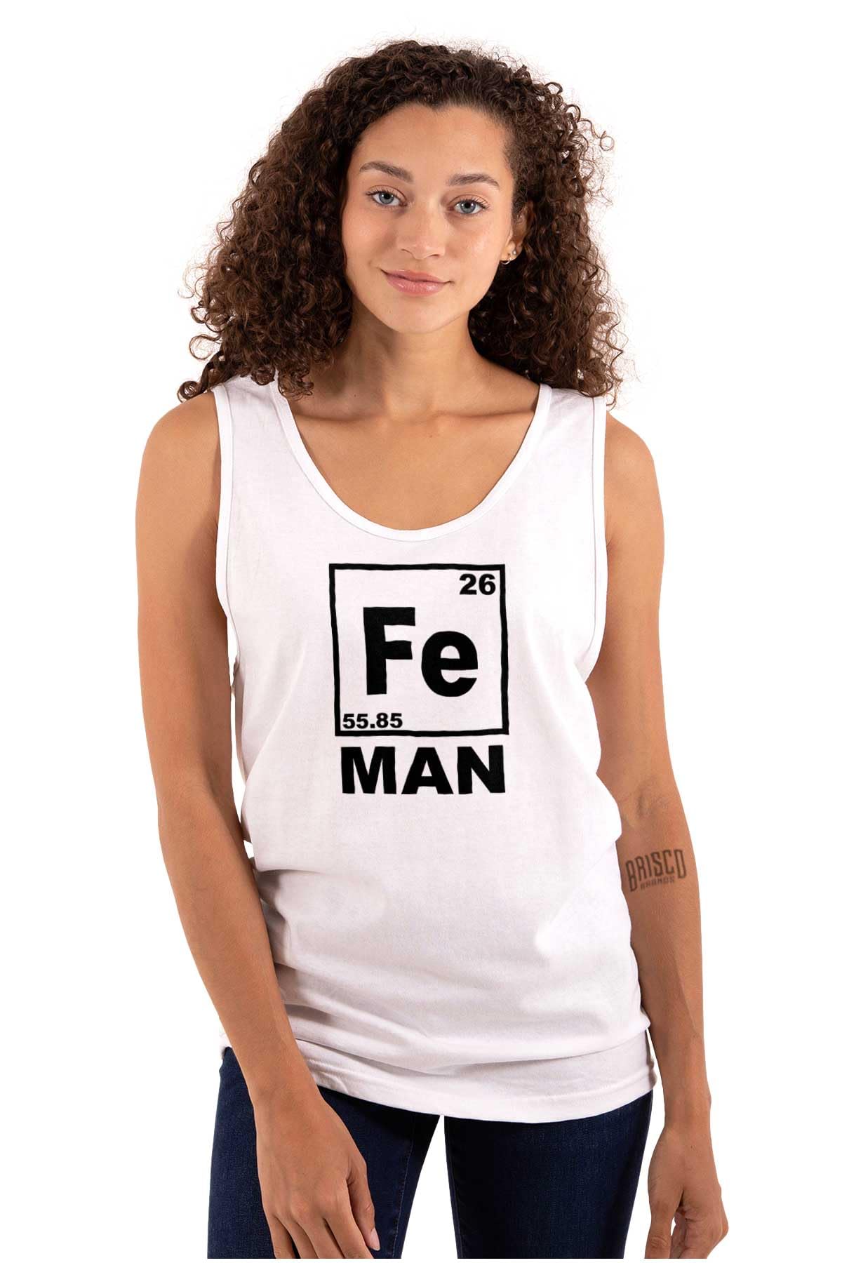 Fe Iron Science Elements Superhero Tank Top - Sleeveless Graphic Tee for Men | Perfect for Science Geeks, Comic Con & Casual Wear