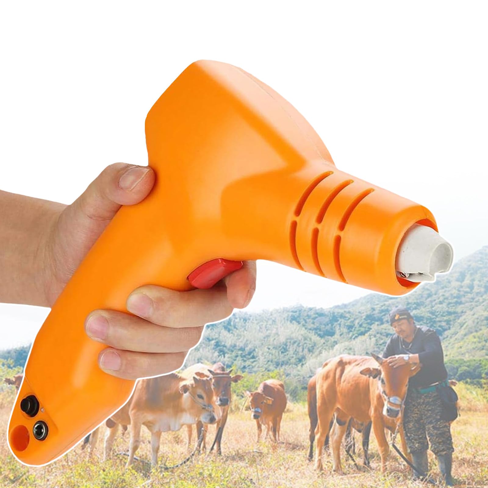 High-Temperature Calf & Lamb Dehorner Tool - 900°F Heated Livestock Dehorning Equipment for Cattle & Sheep Farms - Durable 250+ Use Dehorner for Humane Animal Care - Perfect for Dairy Farms, Ranch Operations & Veterinary Use