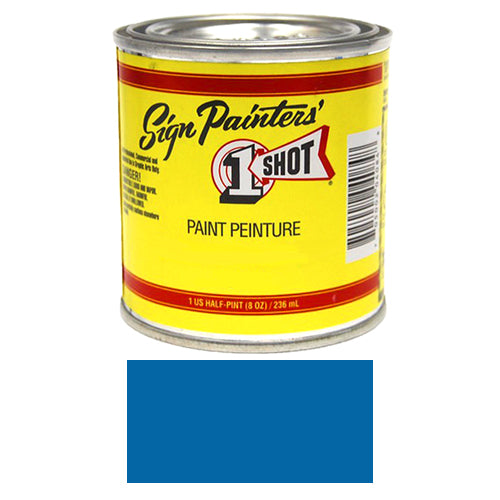 Light Blue Pinstriping Lettering Enamel Paint - 1/2 Pint (8 oz) for Automotive, Motorcycle & Sign Painting - High Gloss Finish for DIY Projects & Professional Use