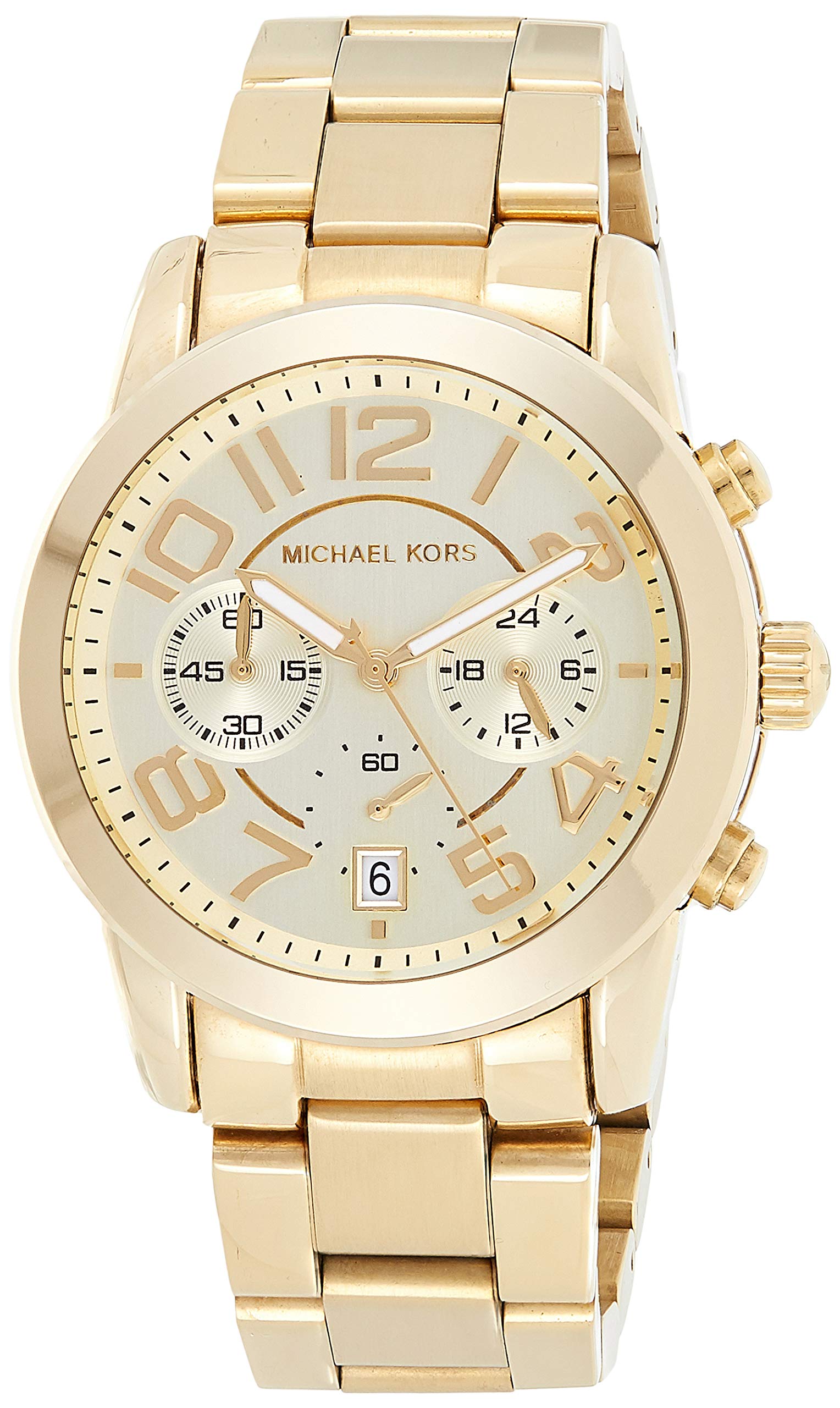 Michael Kors Women's MK5726 Mercer Chronograph Gold-Tone Stainless Steel Watch - Luxury Fashion Timepiece for Work, Parties & Everyday Wear