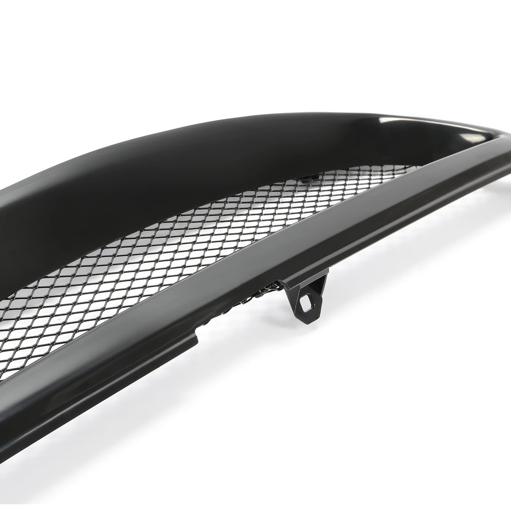 HECASA Black Powder Coated Front Bumper Grill for 2003-2007 Toyota Corolla CE LE S XRS 4-Door | Hood Mesh Grille Replacement | Enhances Vehicle Style & Protection