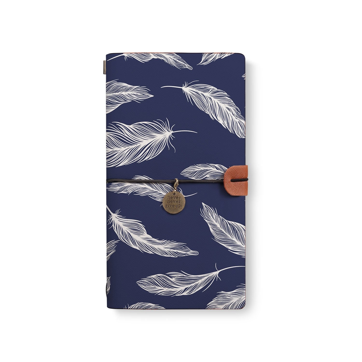 Premium Traveler's Notebook with Feather Design - Lightweight Journal for Writing, Sketching & Note Taking - Perfect for Travel, Work & Creative Projects