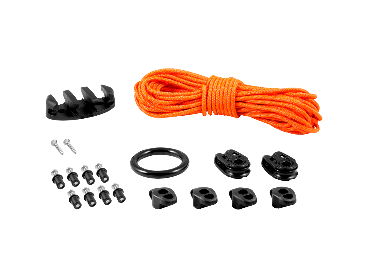 Anchor Trolley Kit for Kayak & Canoe - Heavy Duty Stainless Steel Boat Anchoring System - Perfect for Fishing, Camping & Water Sports