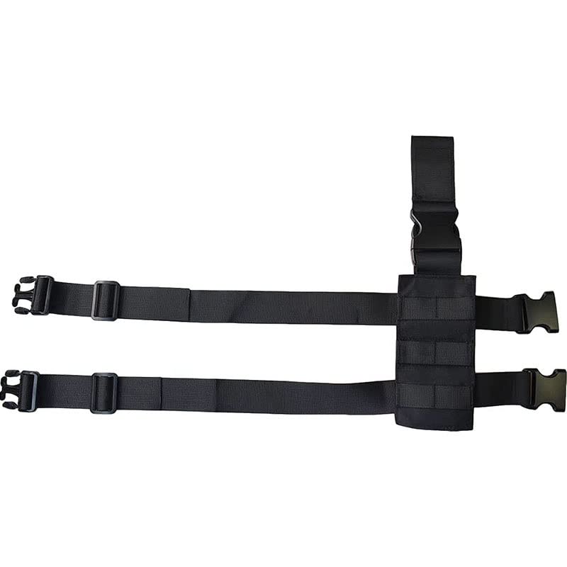 Tactical MOLLE Drop Leg Gun Holster Platform - Universal Magazine Pouch & Thigh Rig Panel Adapter with Quick Release - Perfect for Hunting, Airsoft & Tactical Training