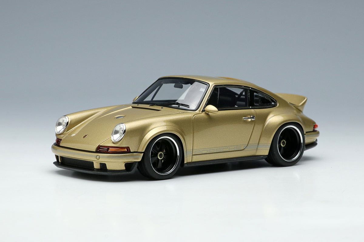 1:43 Scale Porsche Singer 911 DLS 2022 Light Gold Diecast Model Car - Collectible Miniature Vehicle for Display, Gifts & Car Enthusiasts - Perfect for Home Decor, Office Desk & Model Car Collections