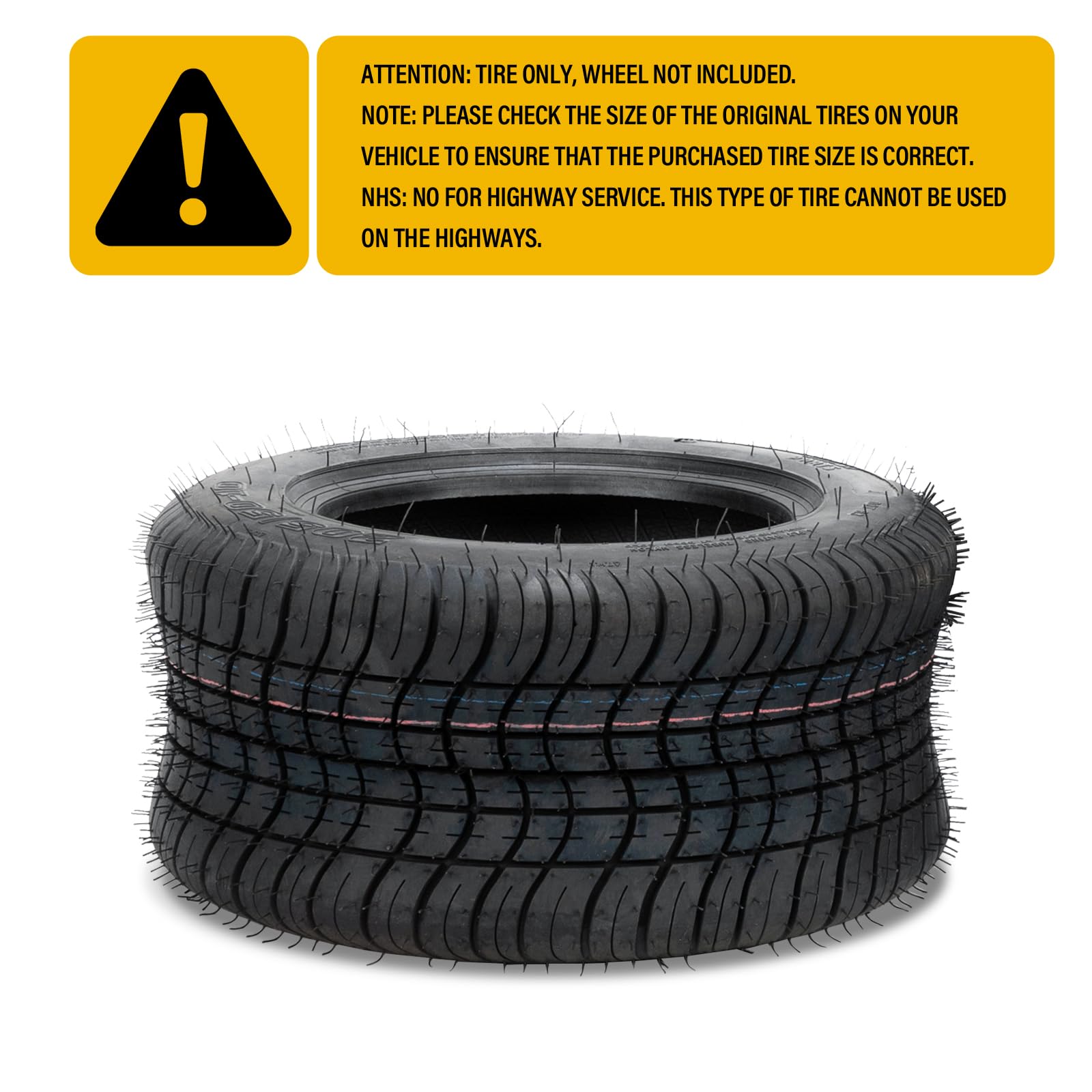 **AutoForever 205/50-10 Lawn Mower & Golf Cart Tires - 4 PLY Heavy Duty Turf Tires (Set of 2) - Perfect for Lawn Tractors, Garden Equipment & Utility Vehicles**