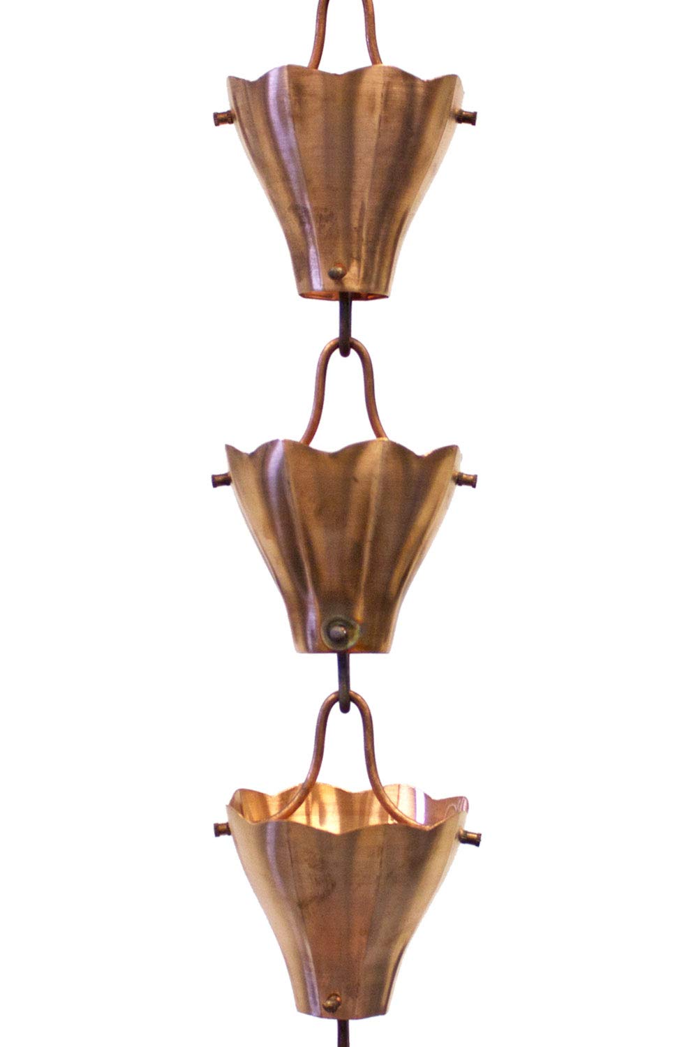 Star Flower Cups RAIN Chain with Installation Kit (10 Foot) - Decorative Rainwater Drainage for Gardens, Roofs & Outdoor Spaces