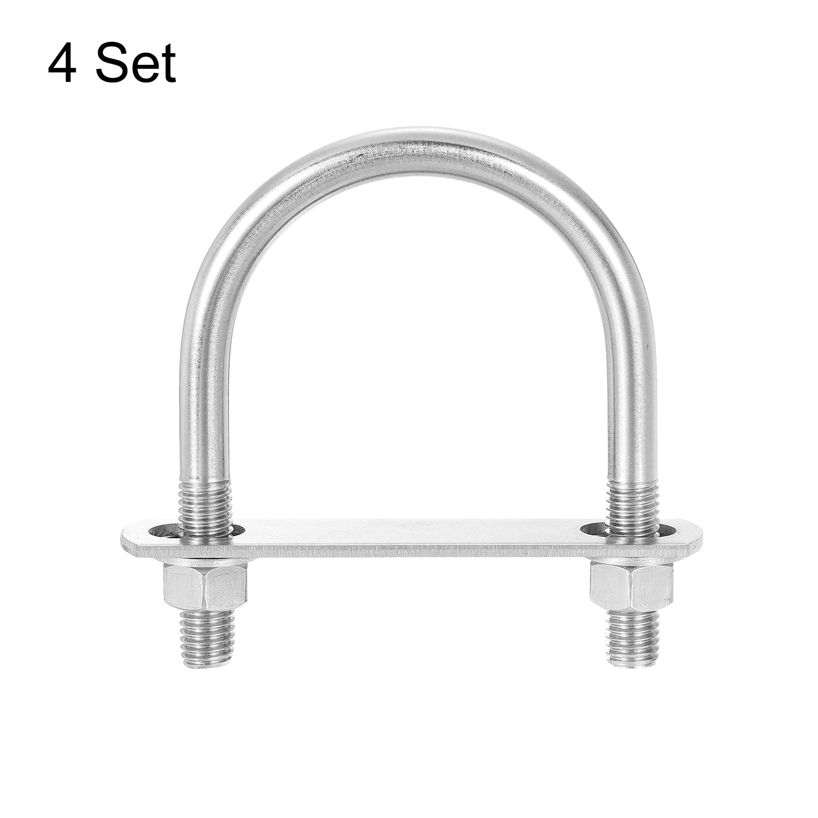 Stainless Steel U-Bolts 4-Pack - 91mm (3.58