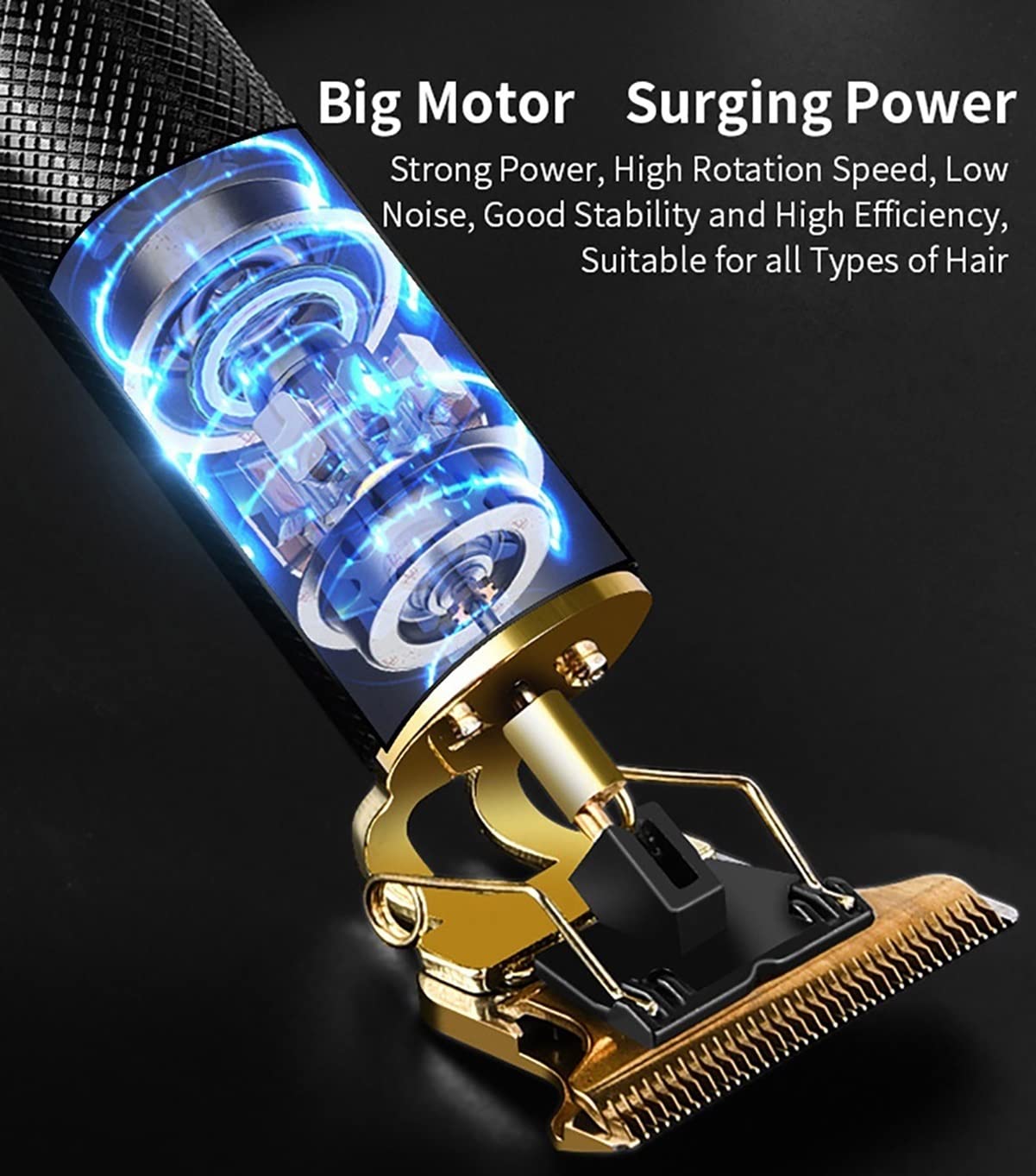 Professional USB Rechargeable Hair Clipper Trimmer for Men - Electric Beard & Hair Cutting Machine, Silver | Home Barbering & Personal Grooming Kit