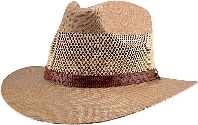 American Hat Makers Straw Hats for Men & Women - Breathable Summer Sun Hats for Beach, Golf & Outdoor Activities - Classic Milan Fedora Style Hat for Sun Protection & Fashion