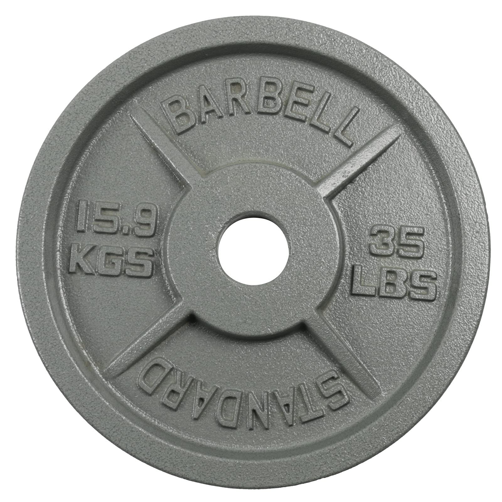 1Pcs 35LB Weight Plates for Barbell - 2-Inch Grip Strength Training Plates (Black) - Perfect for Home Gym, CrossFit, and Powerlifting Workouts