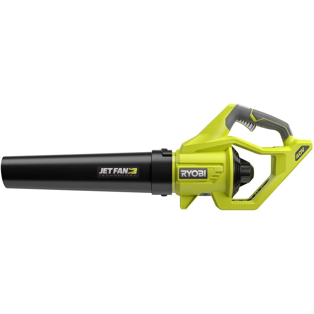 Ryobi RY40406BTL 40V Cordless Leaf Blower - 110 MPH, 500 CFM, Battery & Charger Not Included (Renewed) - Perfect for Yard Cleanup, Driveway Clearing & Outdoor Maintenance