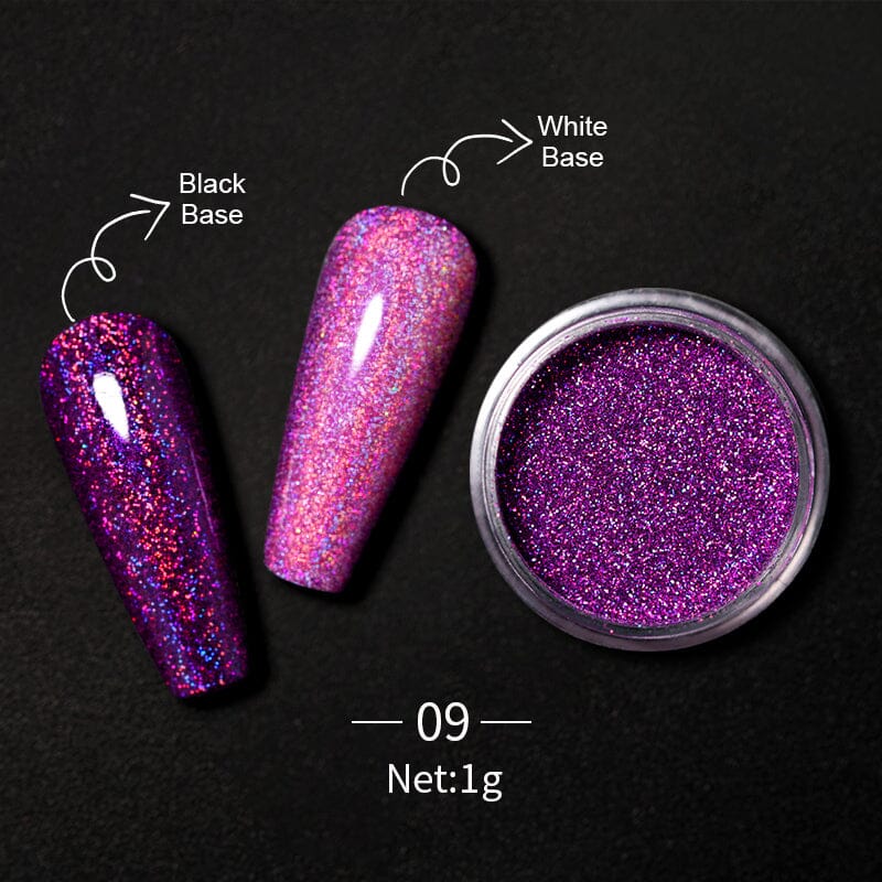 Iridescent Glitter Powder for DIY Crafts - Shimmering Cosmetic Glitter for Nails, Makeup, Resin Art, Slime & Body Art - Premium Fine Sparkle Dust for Creative Projects
